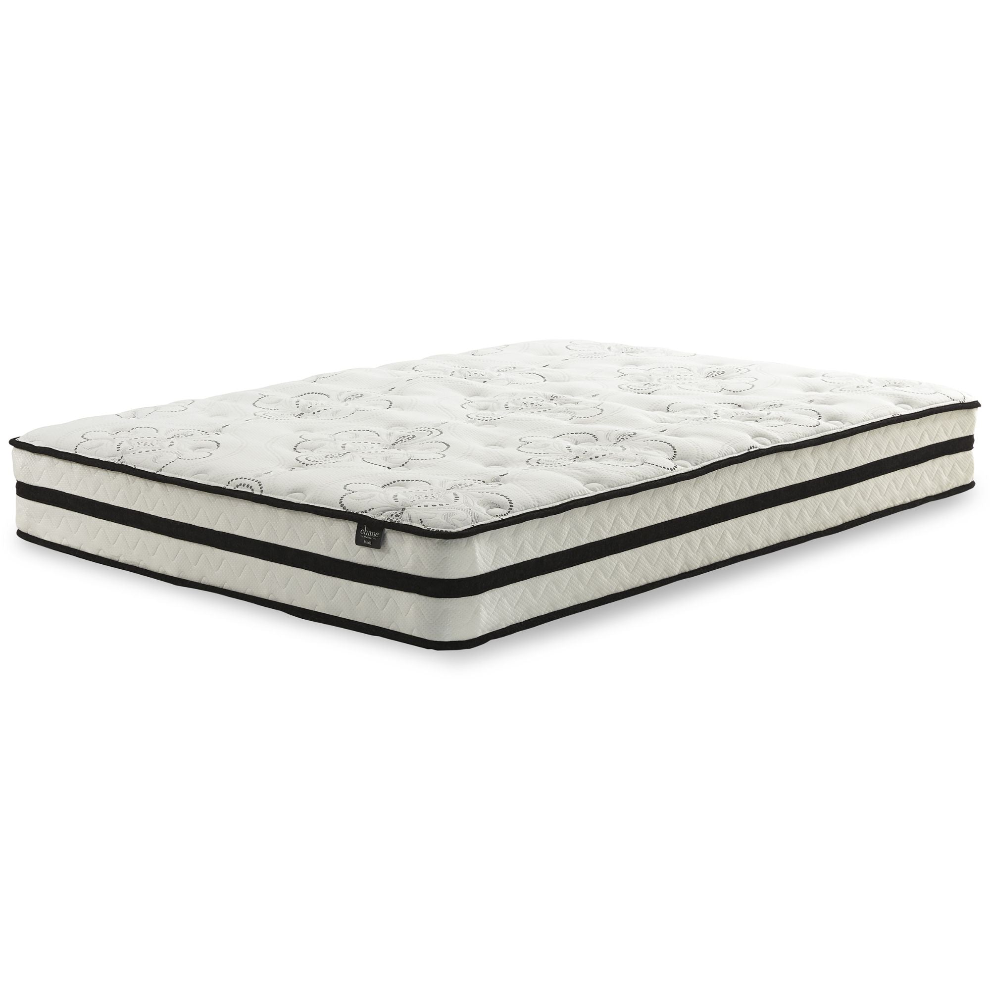 Signature Ashley Chime 10-inch ultra plush hybrid mattress showing soft, plush surface with quilted top and supportive base.
