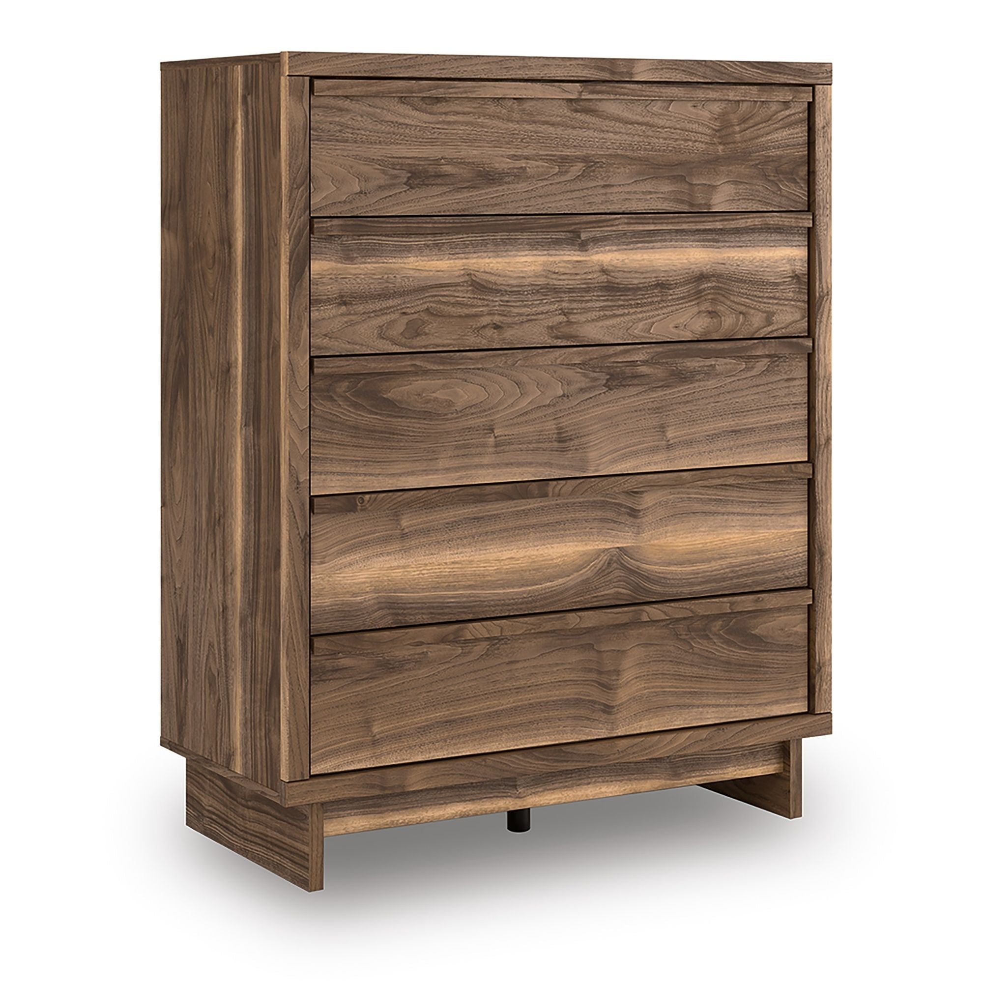 Signature Ashley Chirason four-drawer chest showing a wooden bedroom storage piece with metal handles and a warm finish.