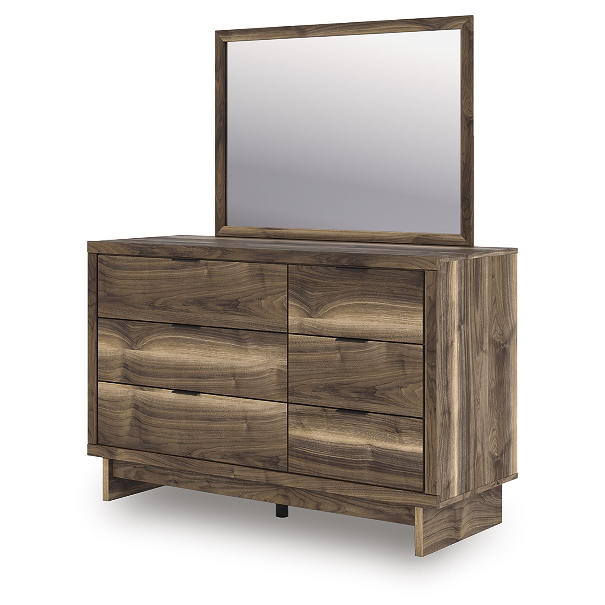 Ashley Chirason panel bed bedroom set with matching nightstands and dresser, featuring a classic wood finish and elegant design.