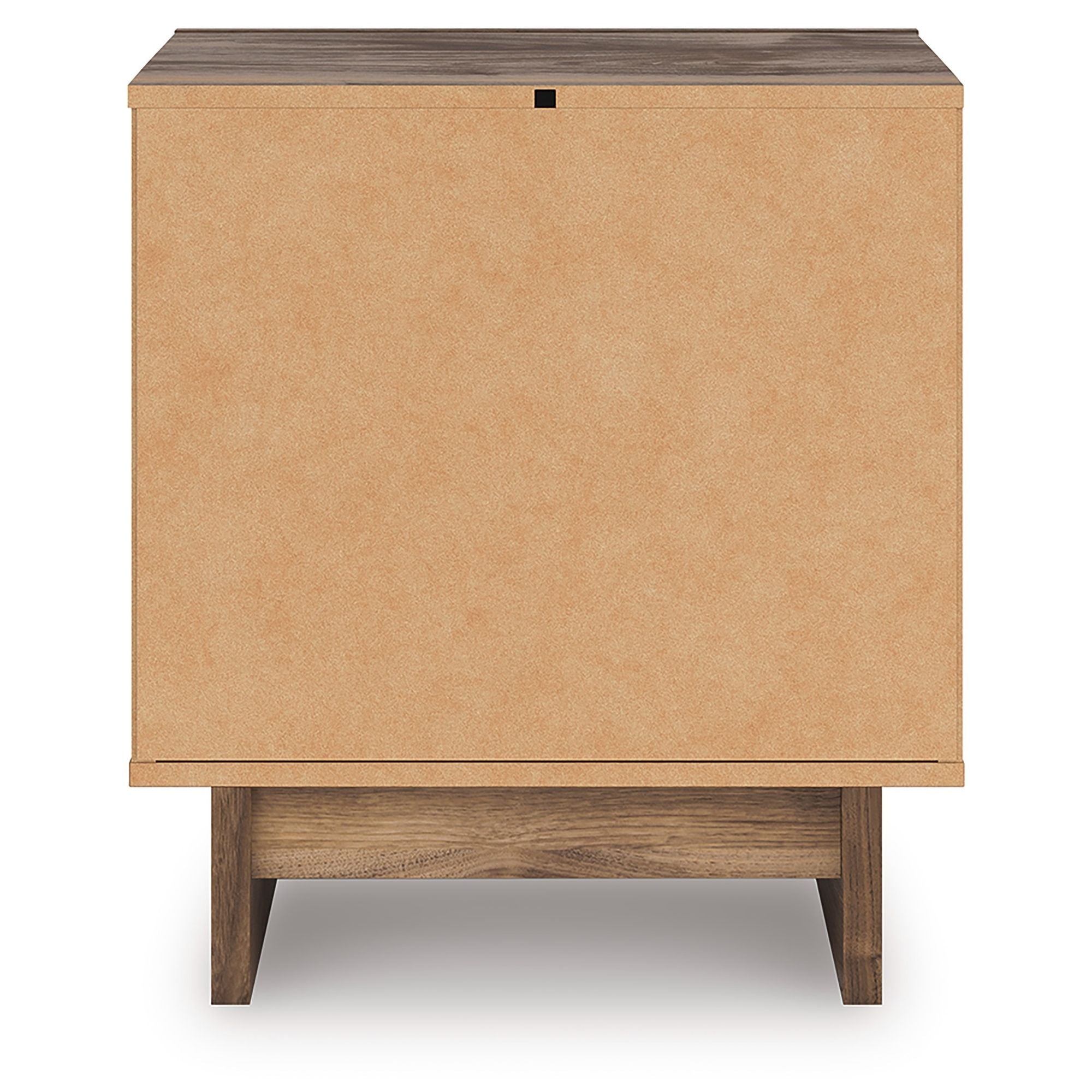 Ashley Chirason panel bed bedroom set with matching nightstands and dresser in warm wood finish, showcasing elegant bedroom furniture.