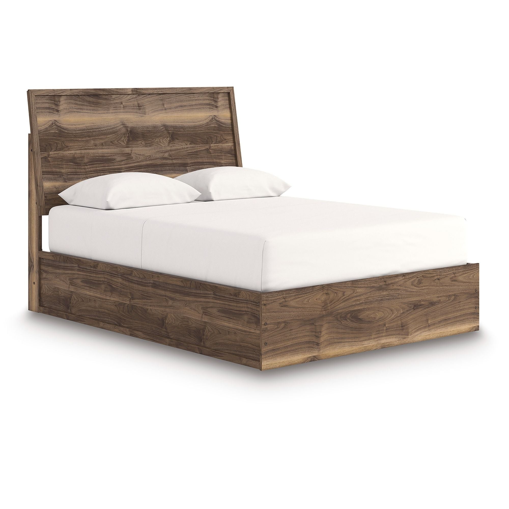 Signature Ashley Chirason panel bed bedroom set featuring a classic wooden bed frame with matching nightstands and dresser.