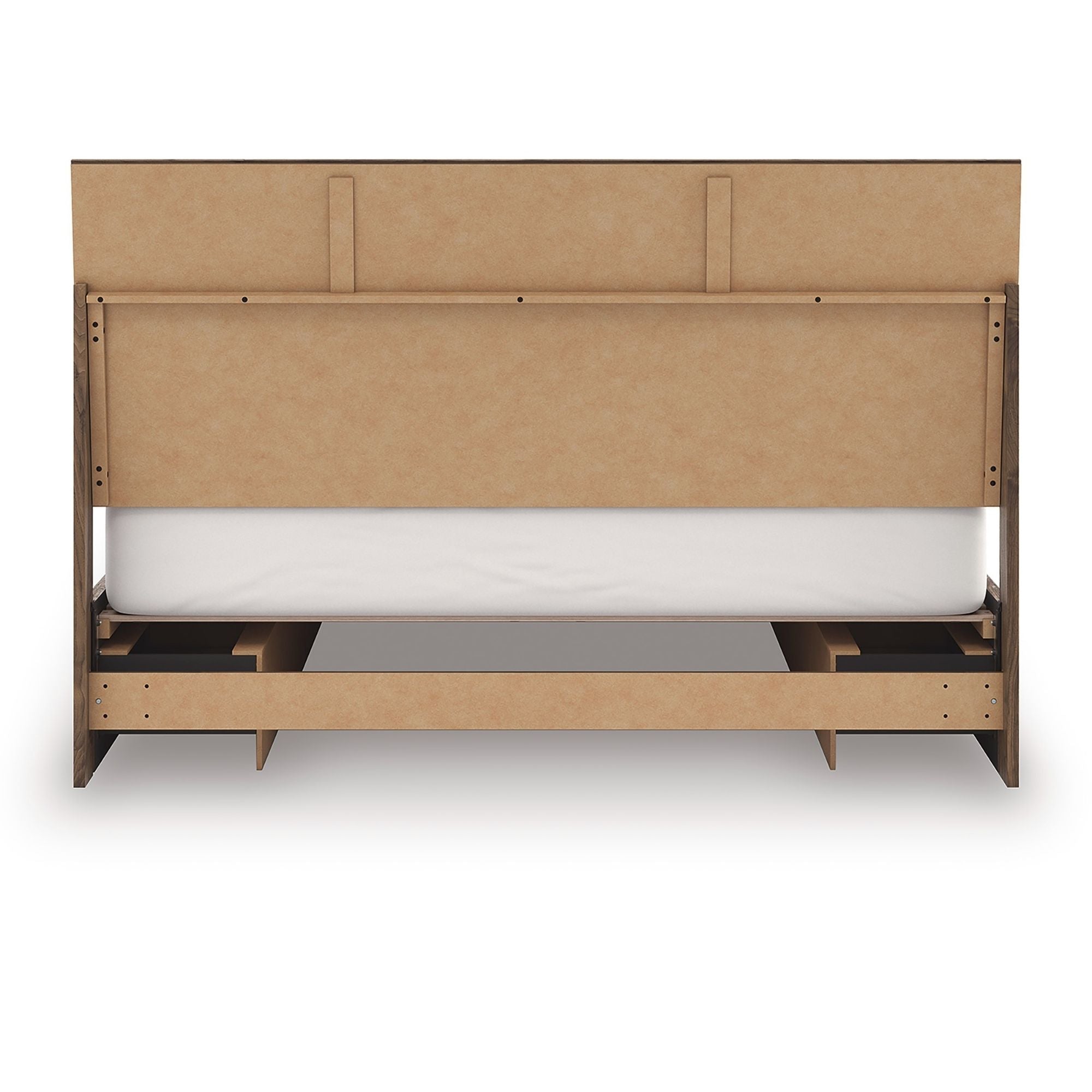 Signature Ashley Chirason panel bedroom set with storage, includes bed frame and matching bedroom furniture in a modern design.
