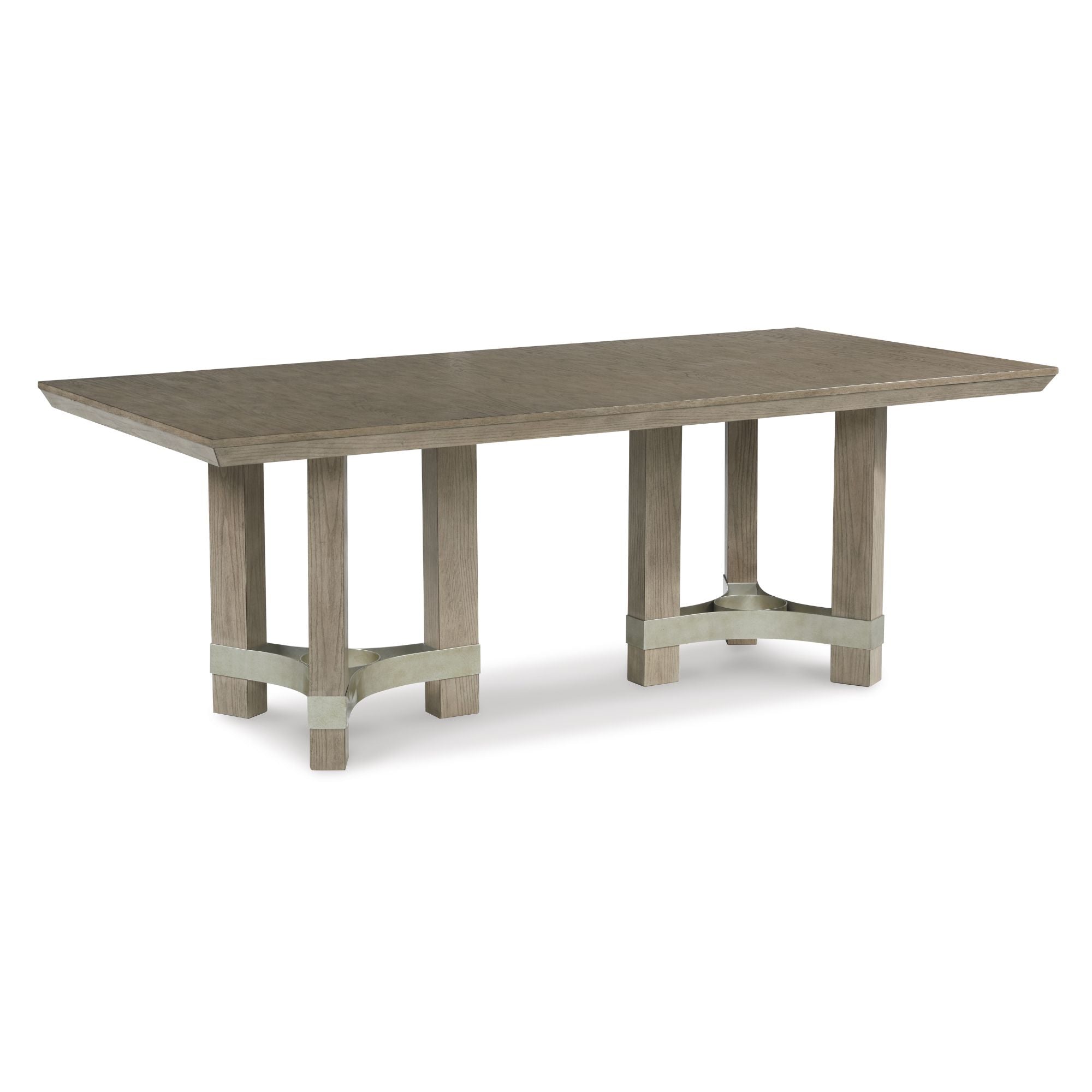Rectangular Chrestner dining room table by Signature Ashley with wooden legs and a smooth surface, perfect for kitchen and dining areas.