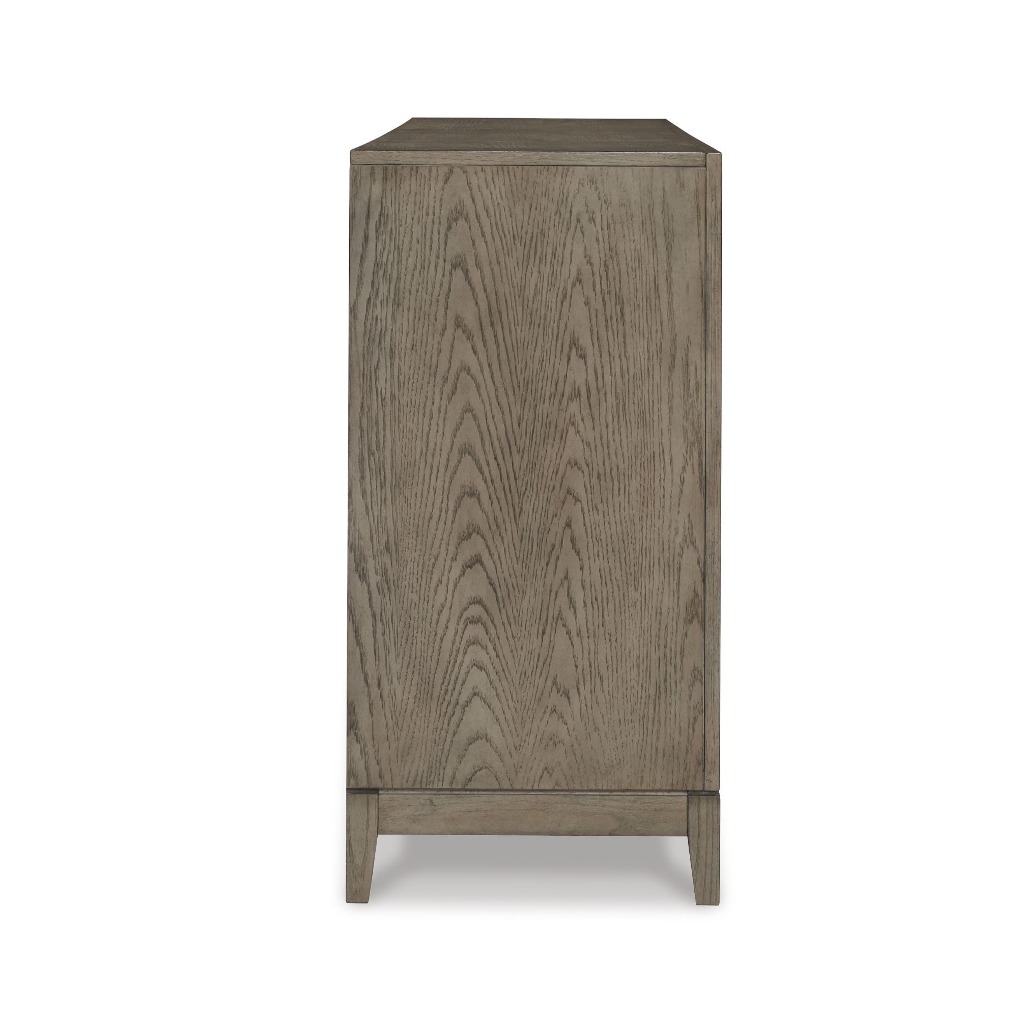Signature Ashley Chrestner dining room server with wood finish and storage drawers, ideal for elegant dining room organization.
