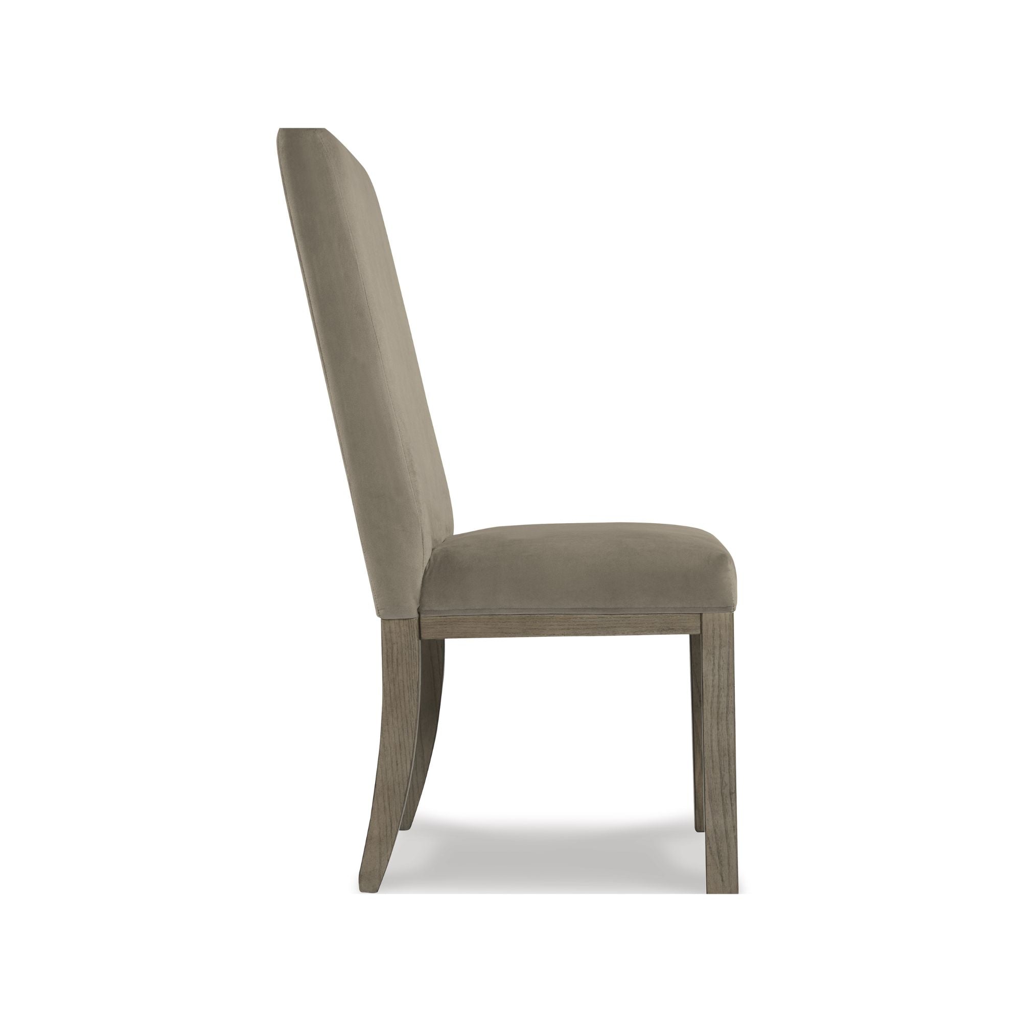 Set of two Ashley Chrestner Dining UPH Side Chairs with upholstered seats and wooden legs, ideal for kitchen and dining rooms.