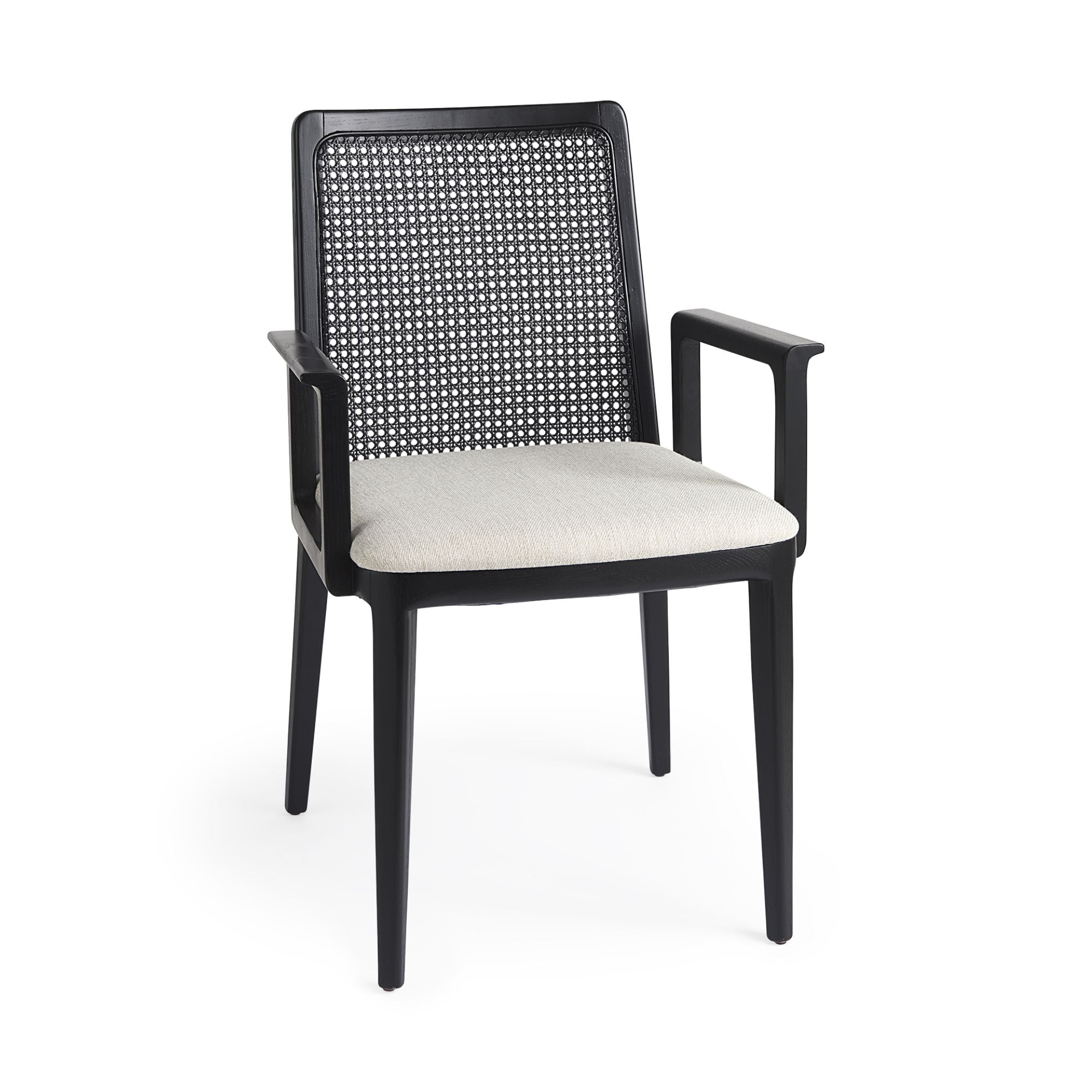 Mercana Clara Collection Arm Dining Chair in Black | CastleUp Experience Centre Online Furniture