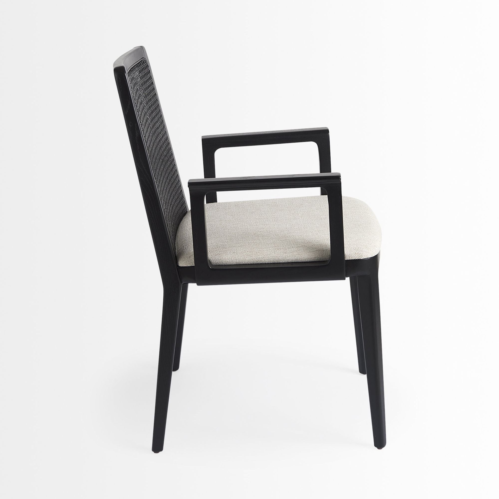 Mercana Clara Collection Arm Dining Chair in Black | CastleUp Experience Centre Online Furniture