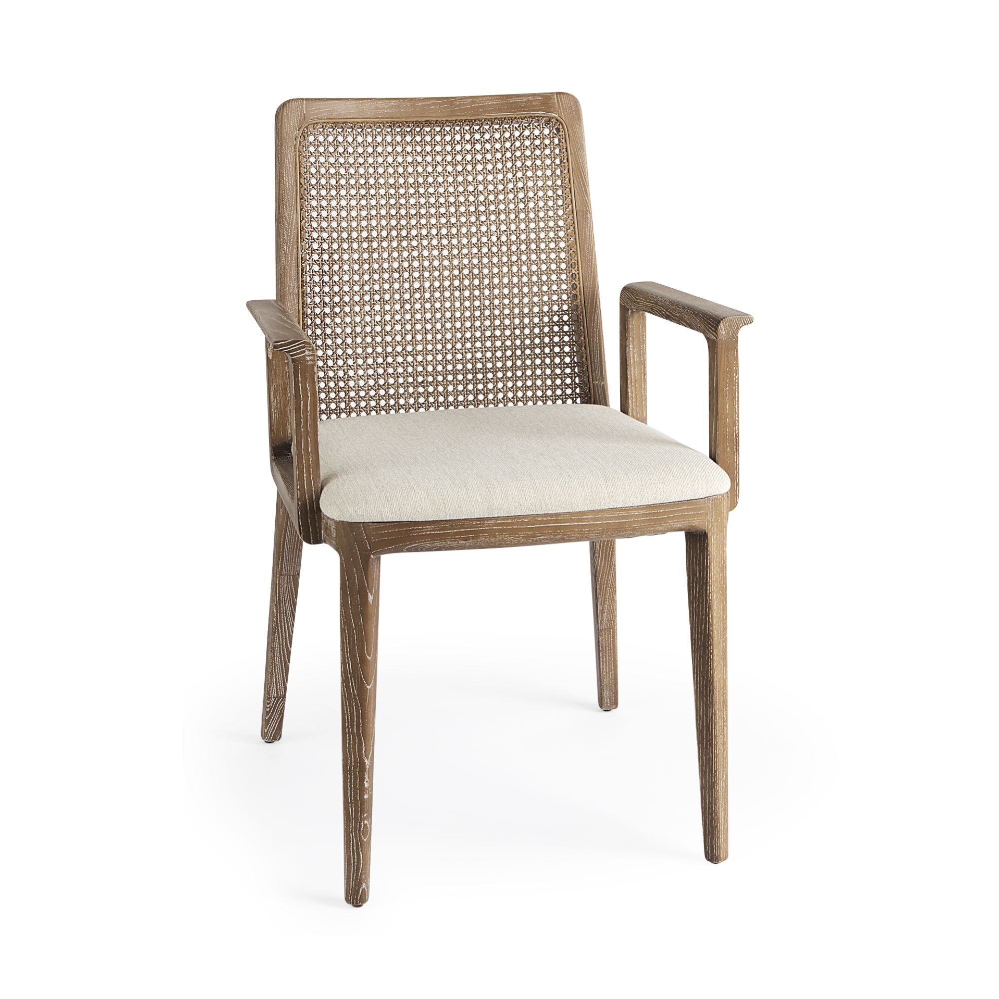 Mercana Clara Collection Arm Dining Chair in Light Brown | CastleUp Experience Centre Online Furniture