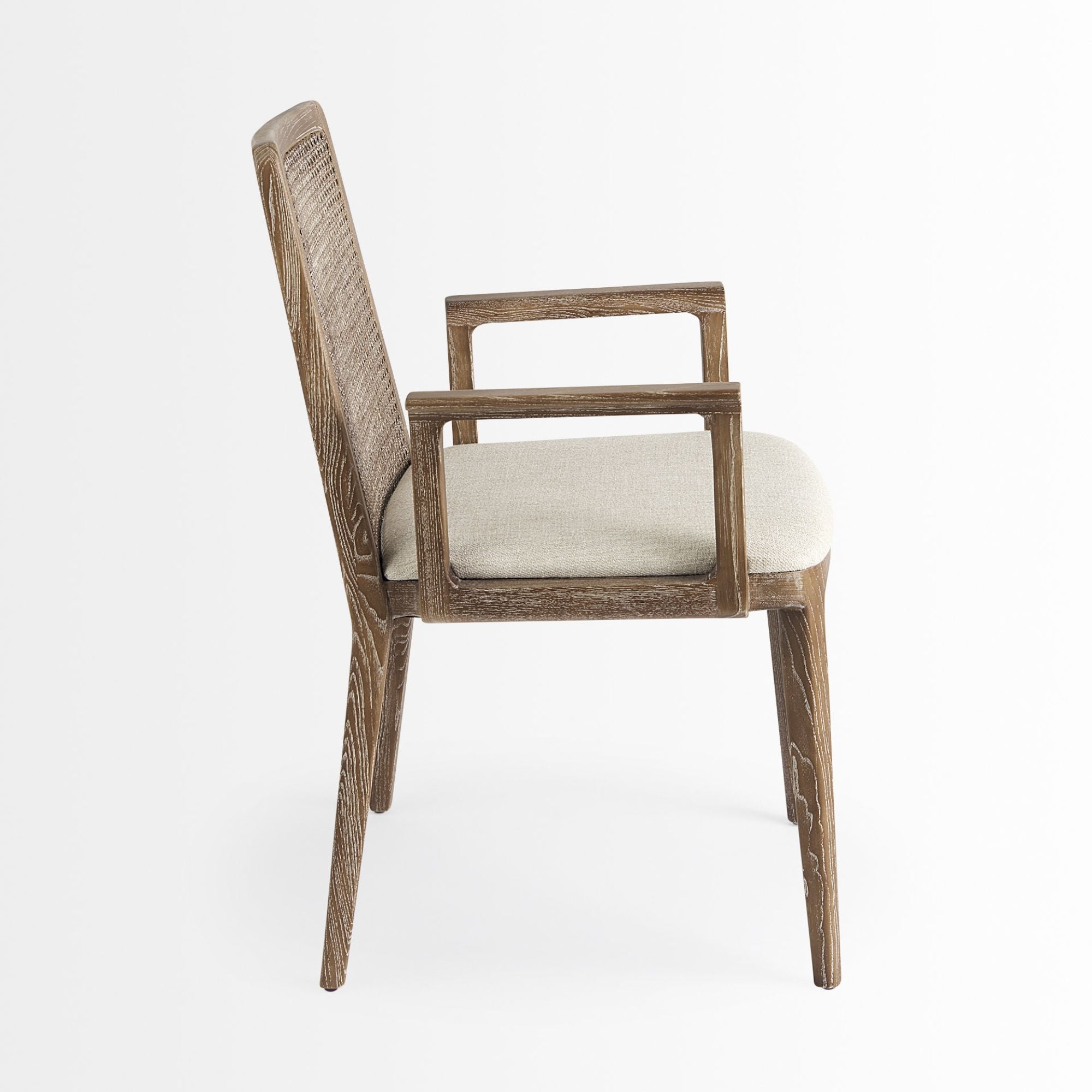 Mercana Clara Collection Arm Dining Chair in Light Brown | CastleUp Experience Centre Online Furniture