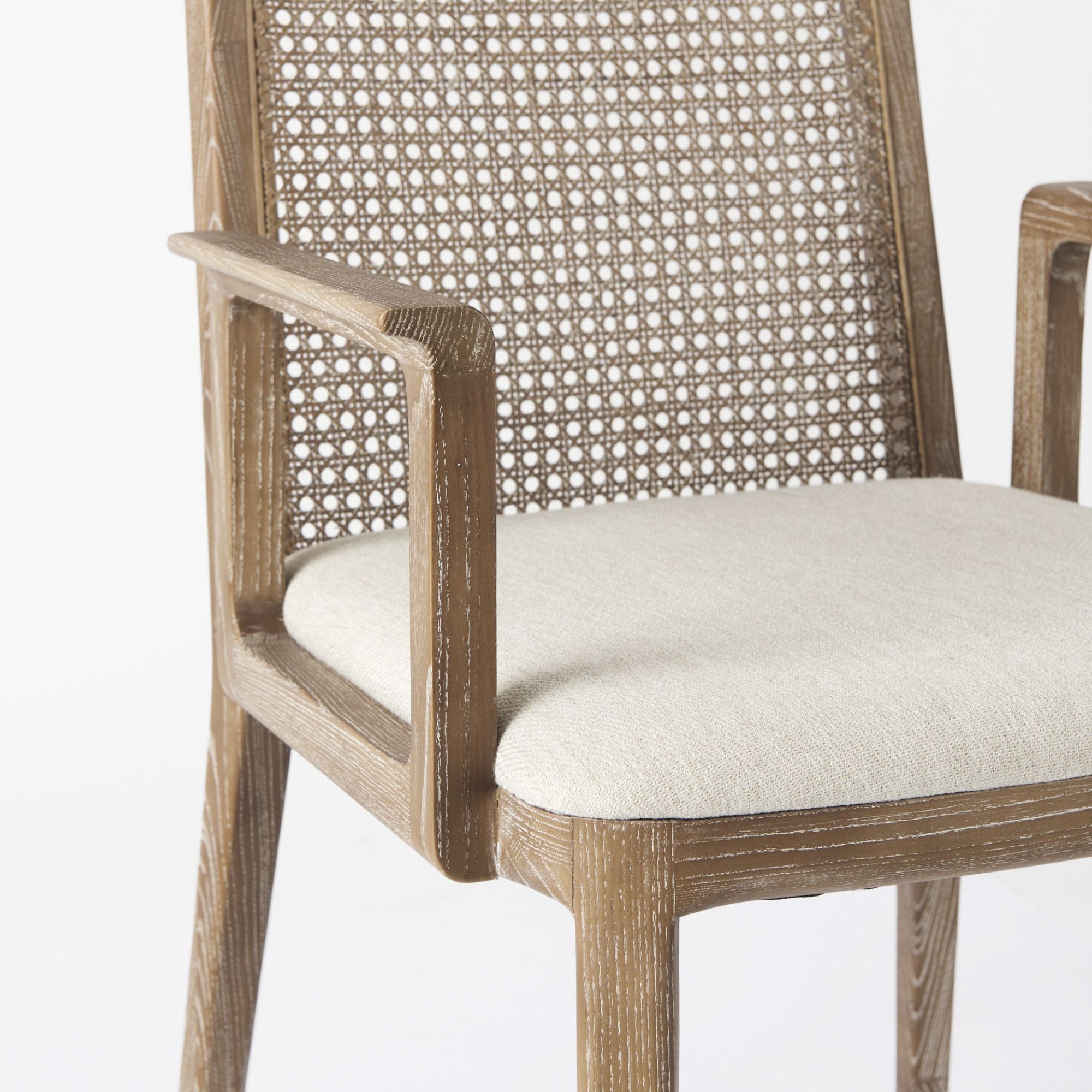 Mercana Clara Collection Arm Dining Chair in Light Brown | CastleUp Experience Centre Online Furniture