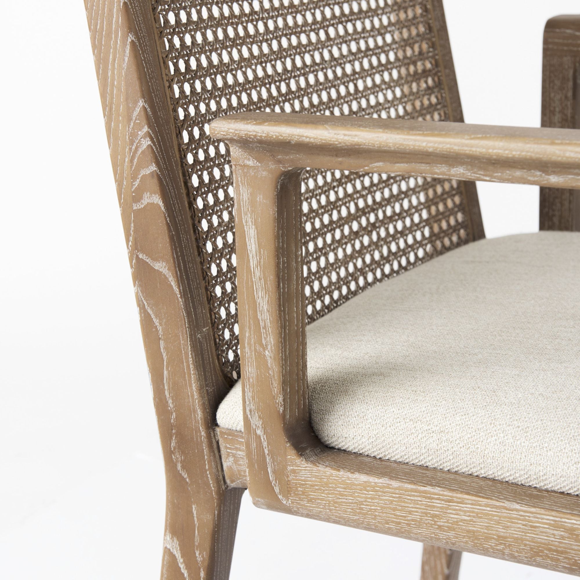 Mercana Clara Collection Arm Dining Chair in Light Brown | CastleUp Experience Centre Online Furniture
