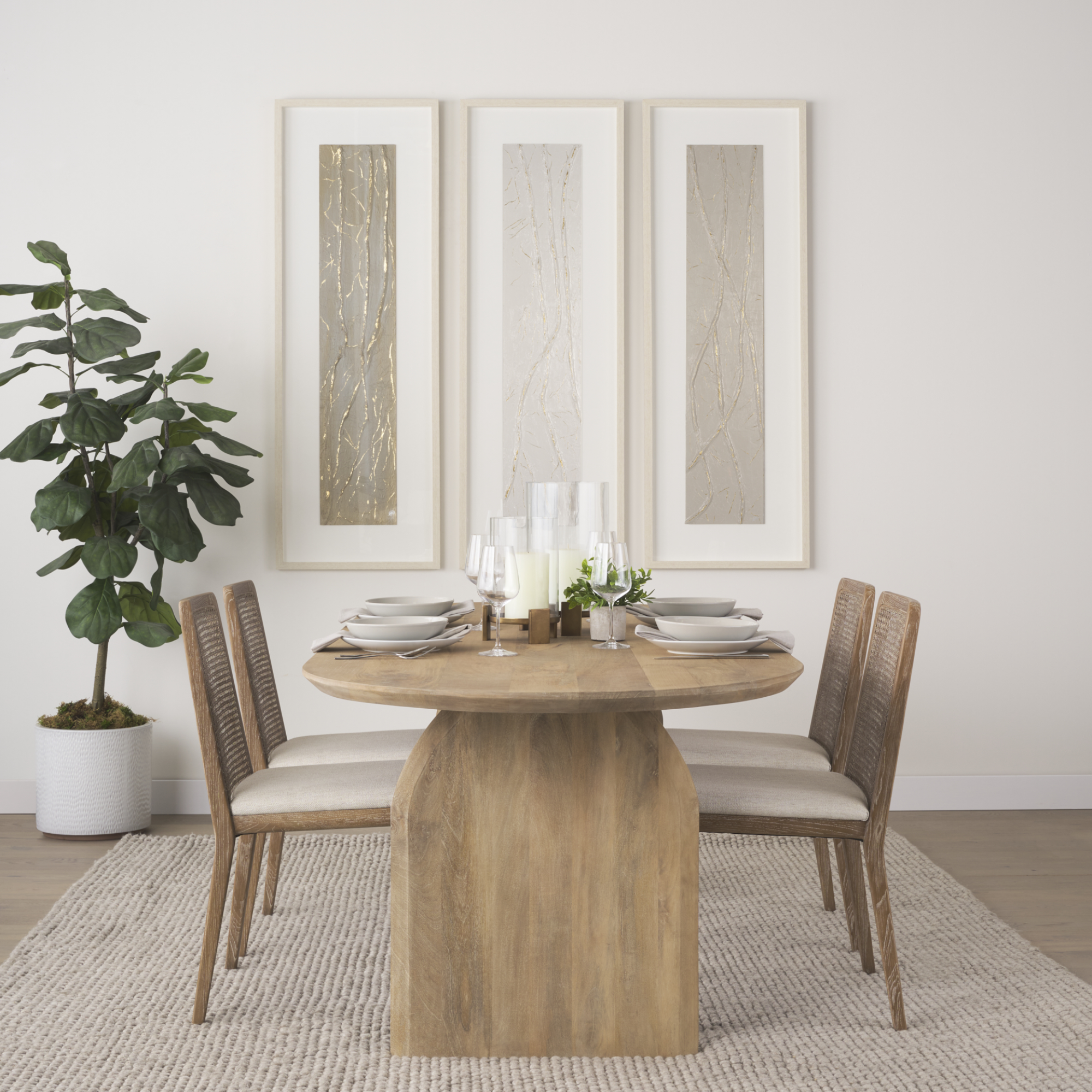 Mercana Clara Collection Wood Dining Chair in Light Brown | CastleUp Experience Centre Online Furniture