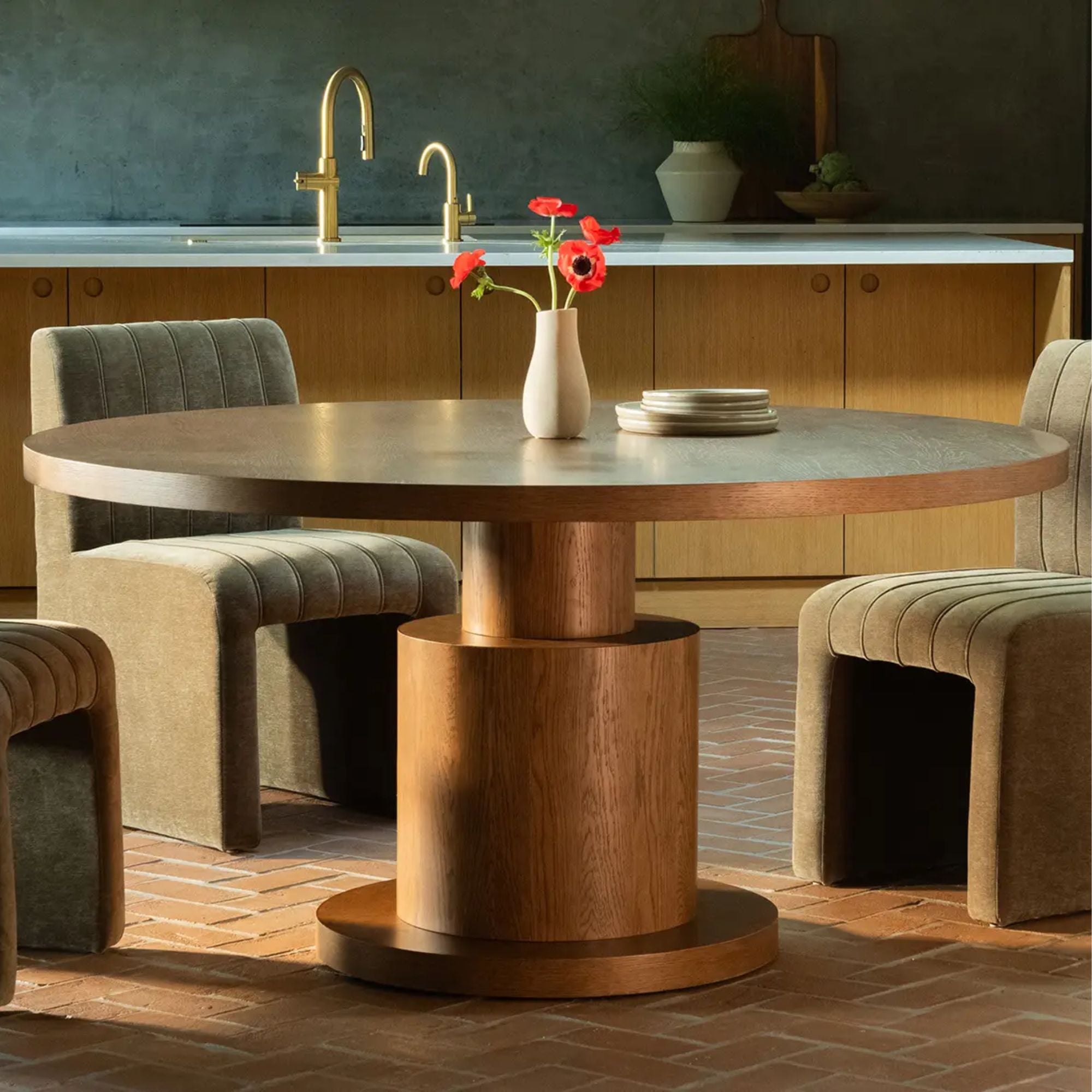 Moe's Home Clayton Collection Dining Table Brown | CastleUp Experience Centre Online Furniture