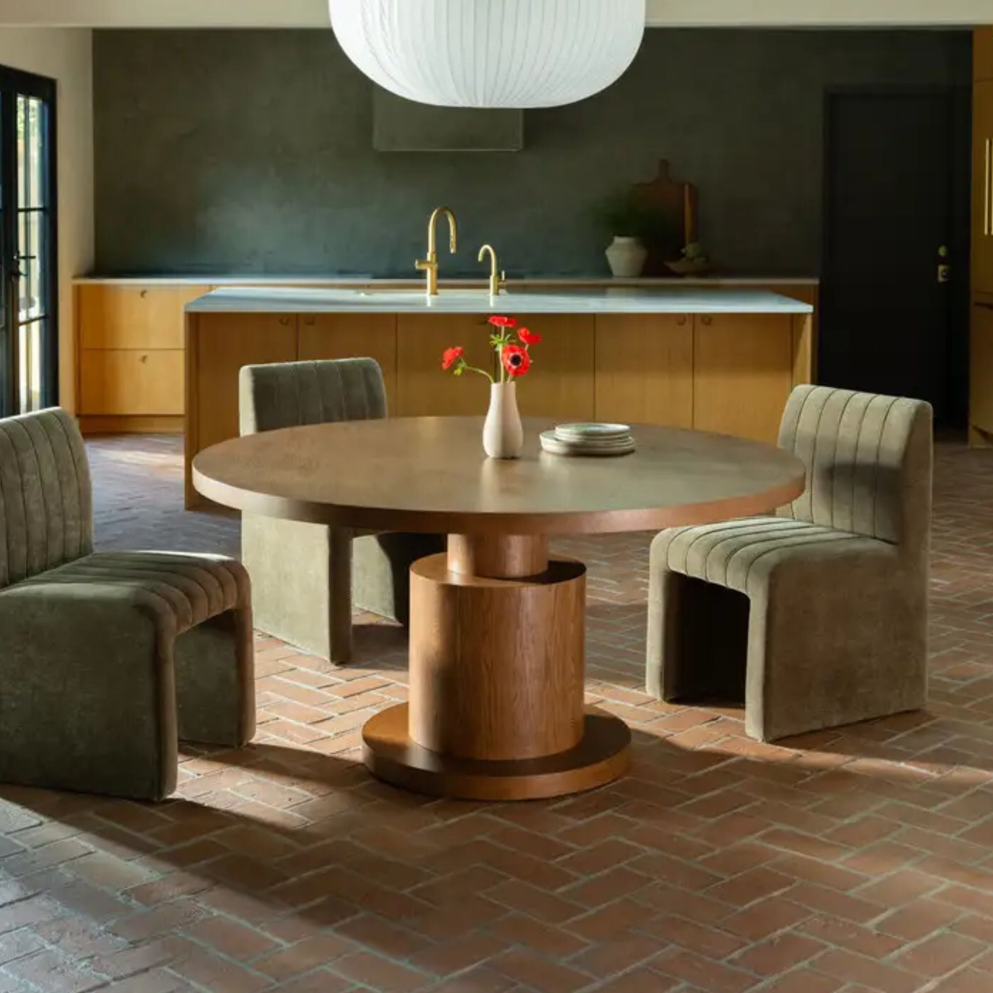 Moe's Home Clayton Collection Dining Table Brown | CastleUp Experience Centre Online Furniture