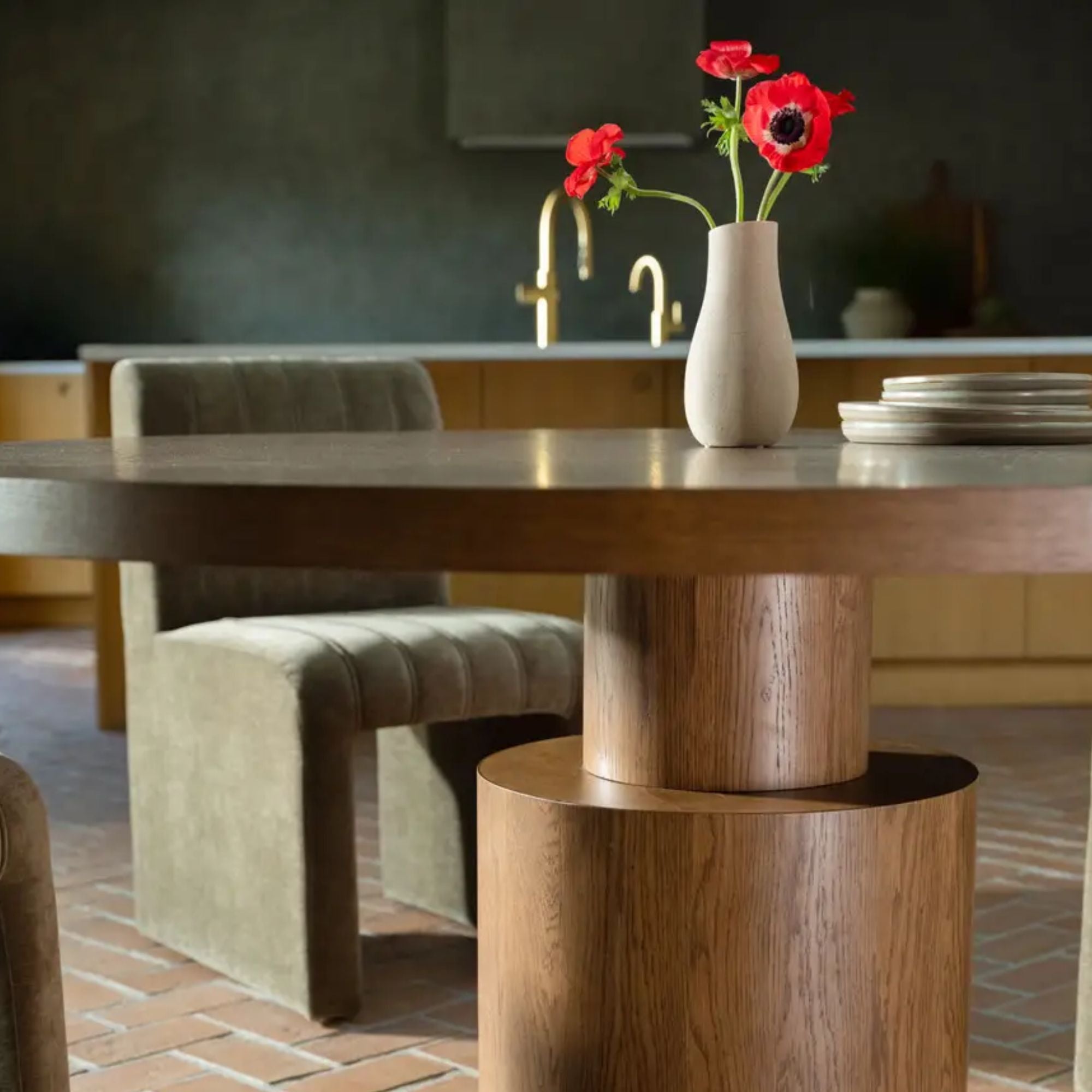 Moe's Home Clayton Collection Dining Table Brown | CastleUp Experience Centre Online Furniture