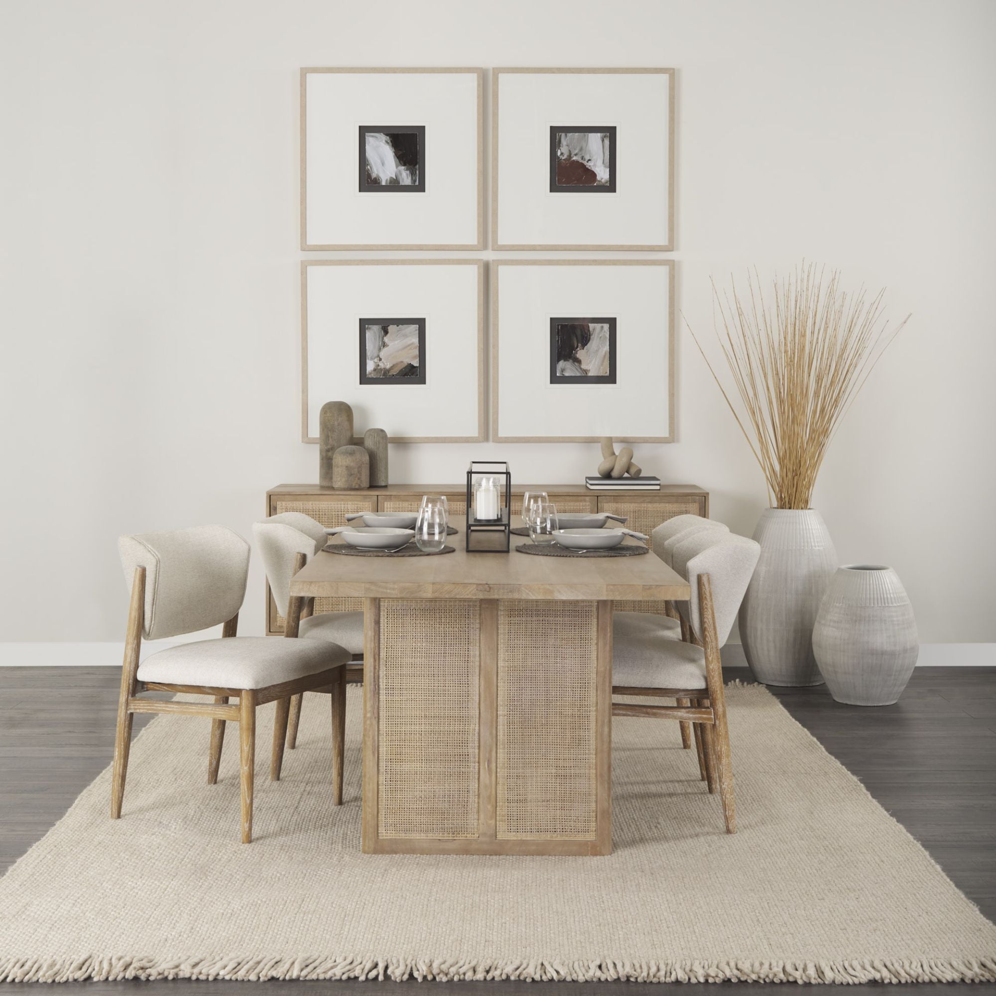 Cercana Cline Collection Wodd Dining Chair in Cream | CastleUp Experience Centre Online Furniture