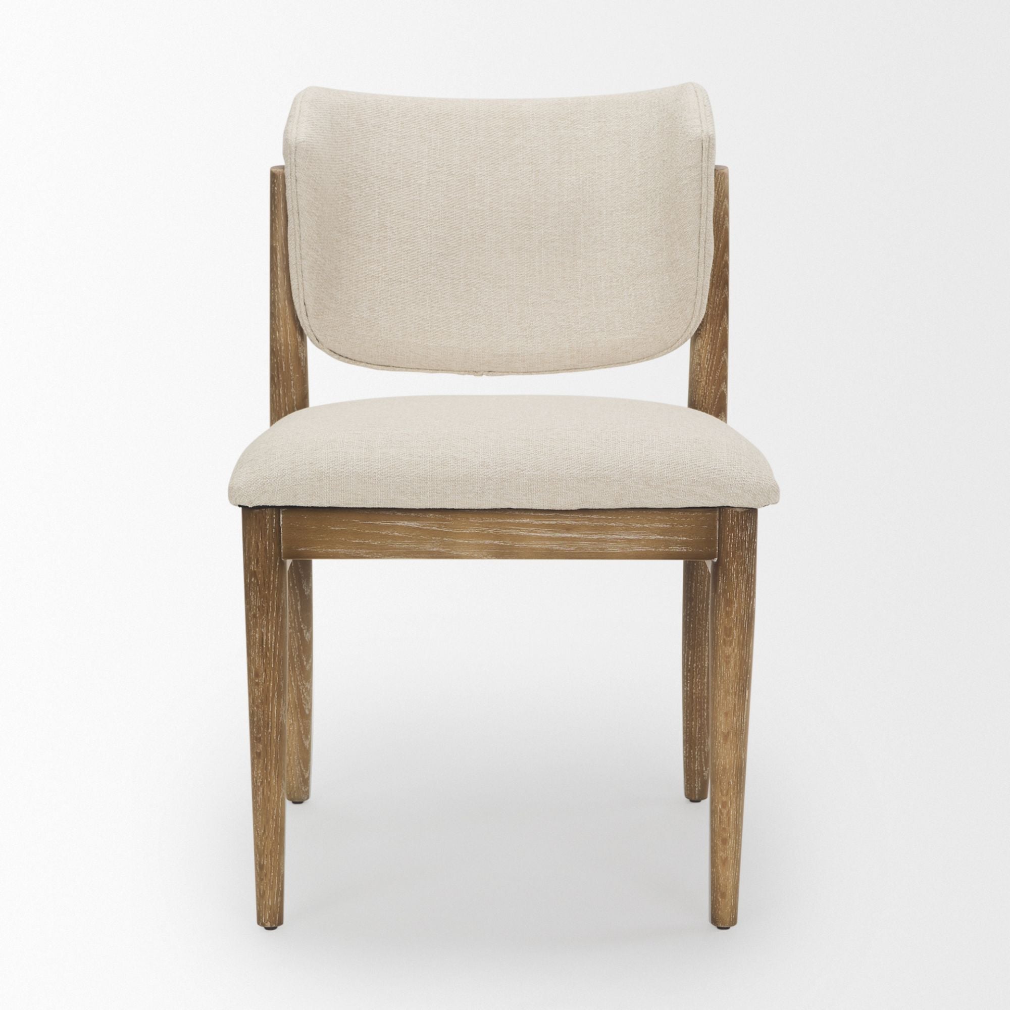Cercana Cline Collection Wodd Dining Chair in Cream | CastleUp Experience Centre Online Furniture