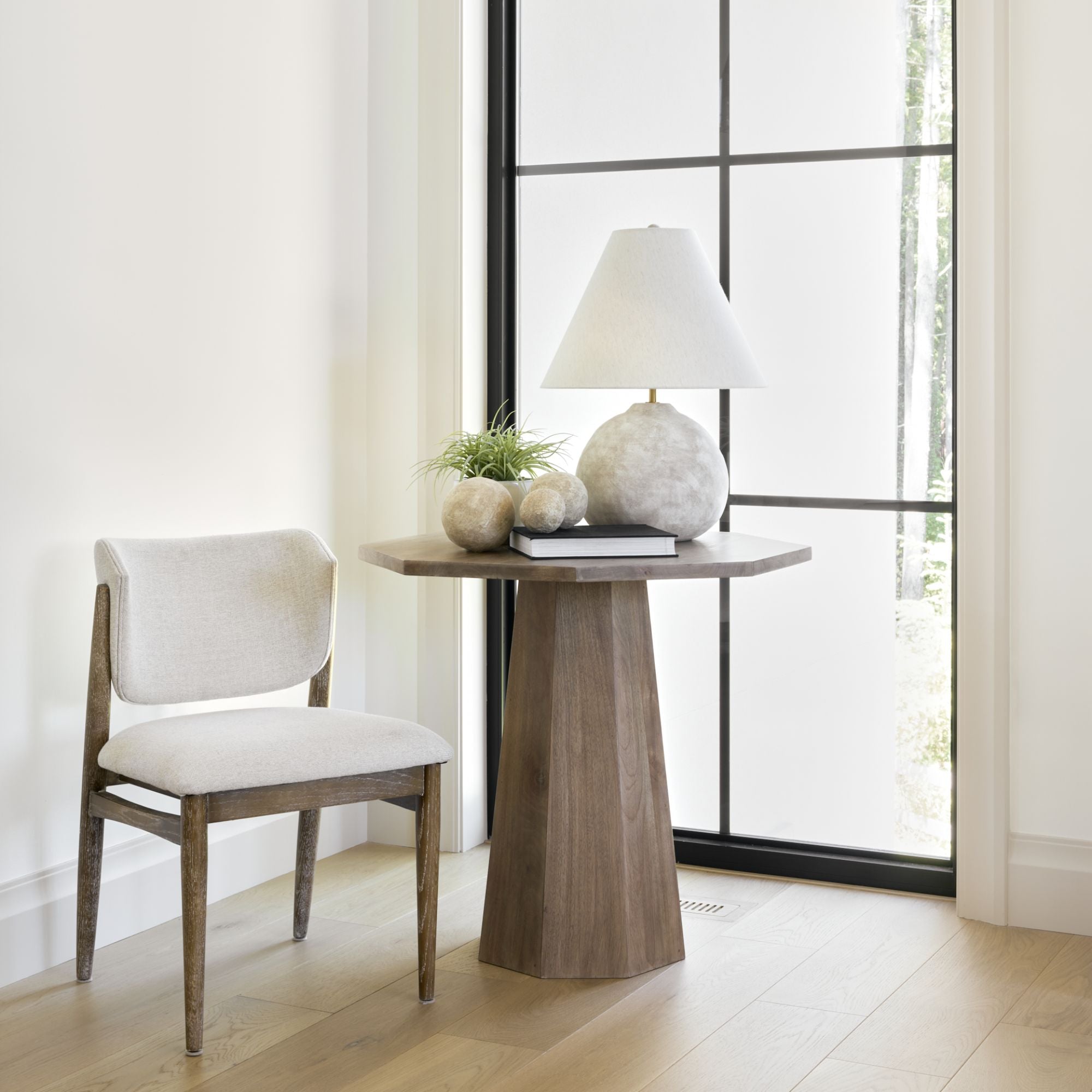 Cercana Cline Collection Wodd Dining Chair in Cream | CastleUp Experience Centre Online Furniture