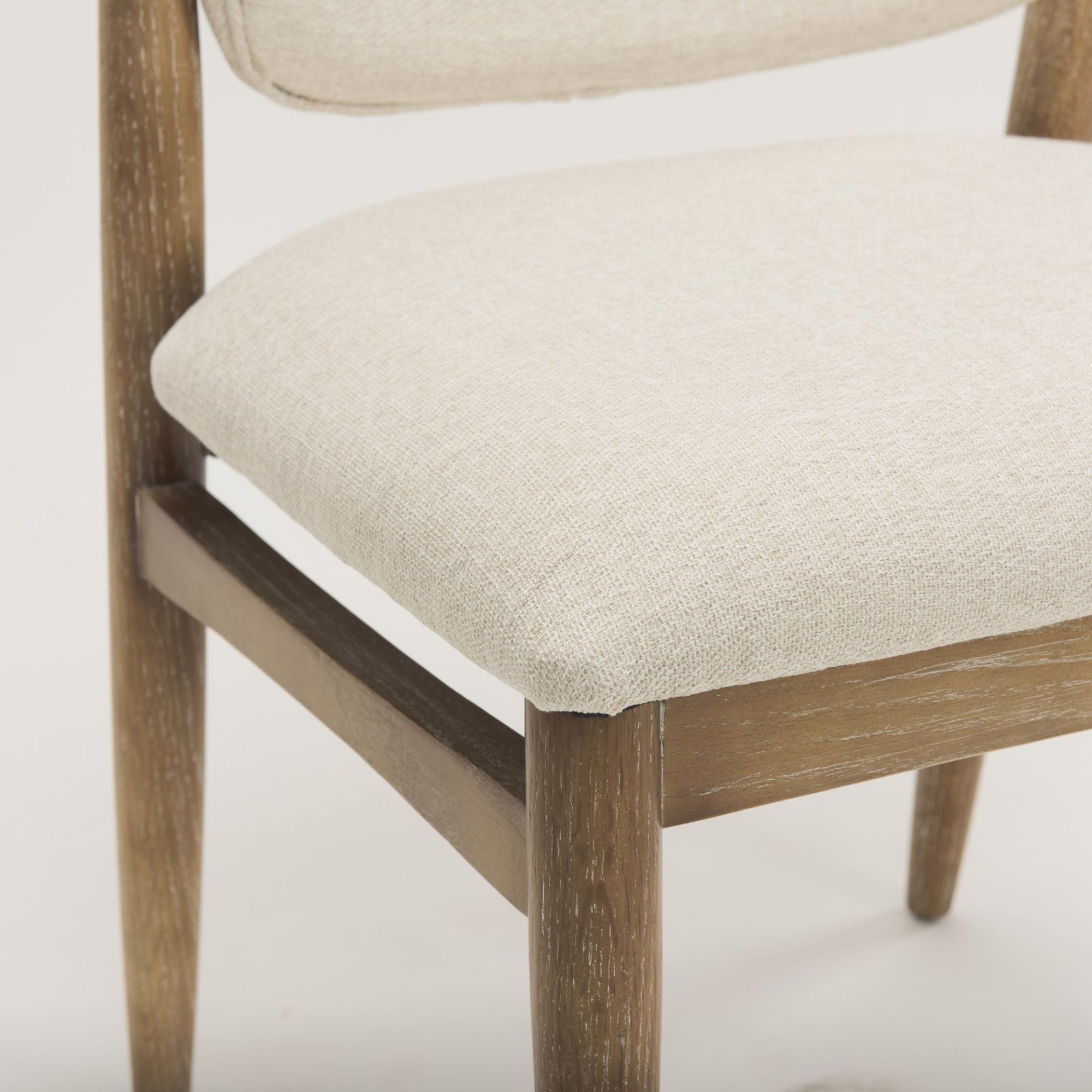 Cercana Cline Collection Wodd Dining Chair in Cream | CastleUp Experience Centre Online Furniture