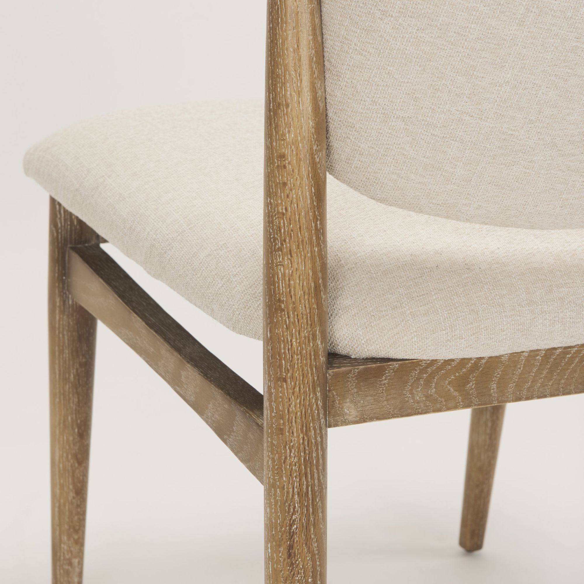 Cercana Cline Collection Wodd Dining Chair in Cream | CastleUp Experience Centre Online Furniture