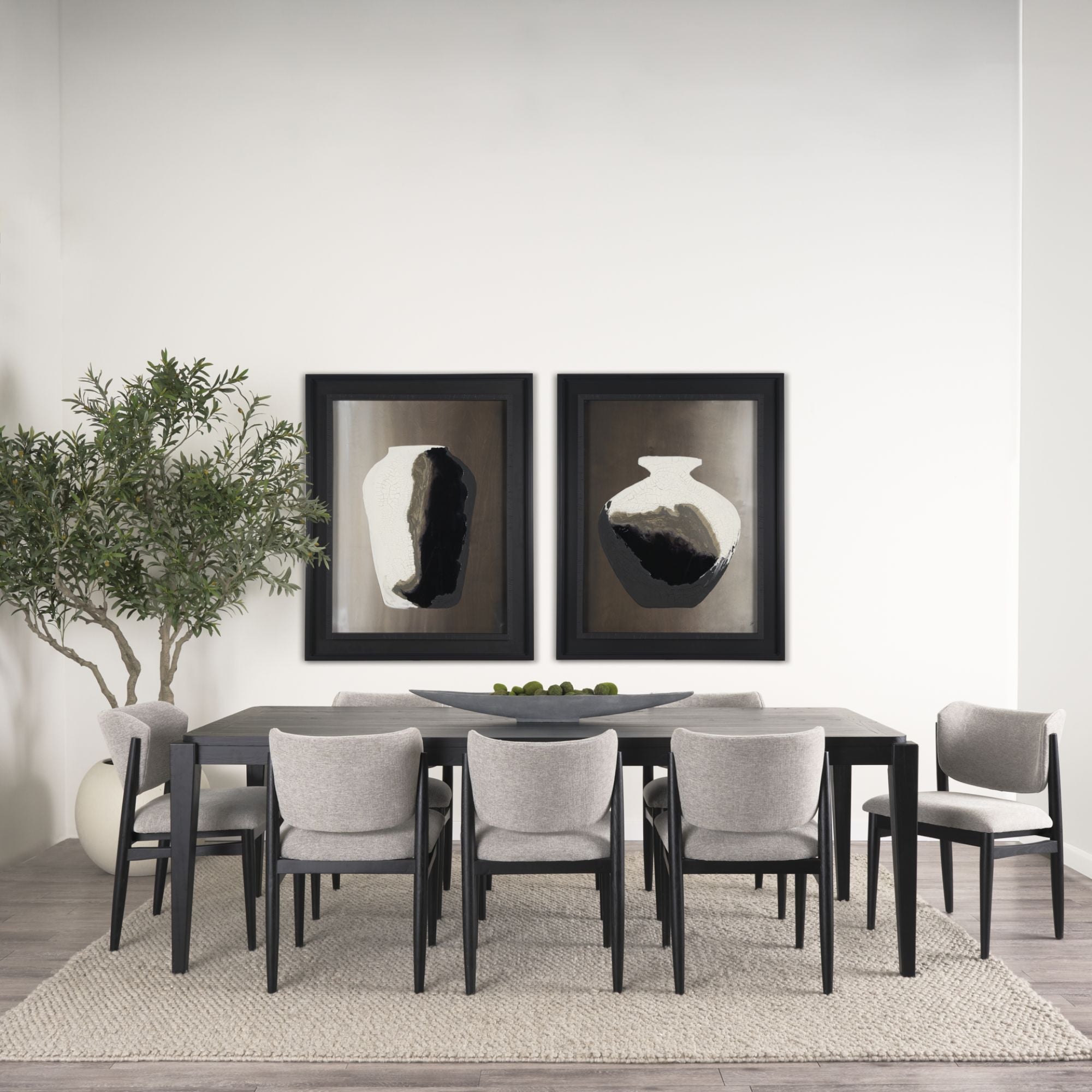 Cercana Cline Collection Wodd Dining Chair in Grey | CastleUp Experience Centre Online Furniture