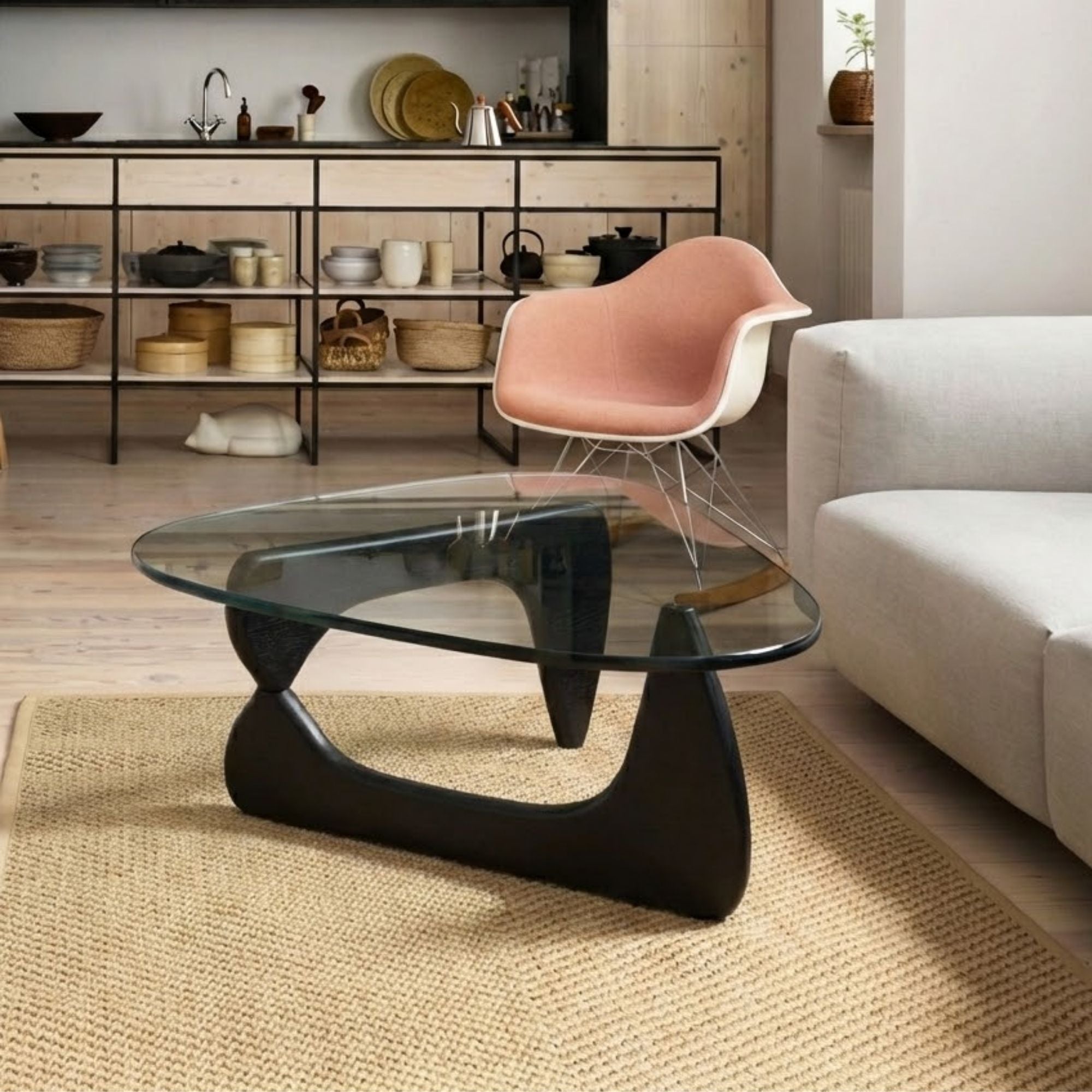 Noguchi Glass Top Coffee Table | CastleUp Experience Centre Online Furniture