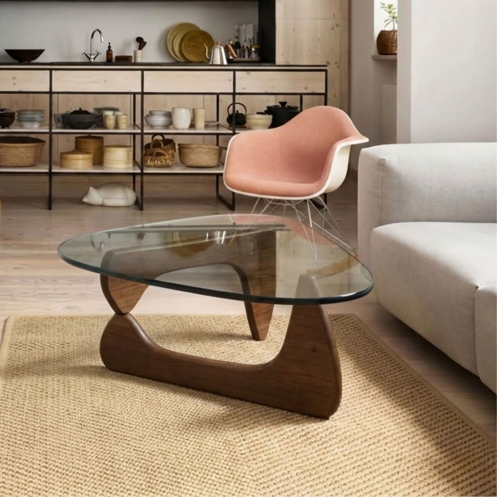 Noguchi Glass Top Coffee Table | CastleUp Experience Centre Online Furniture