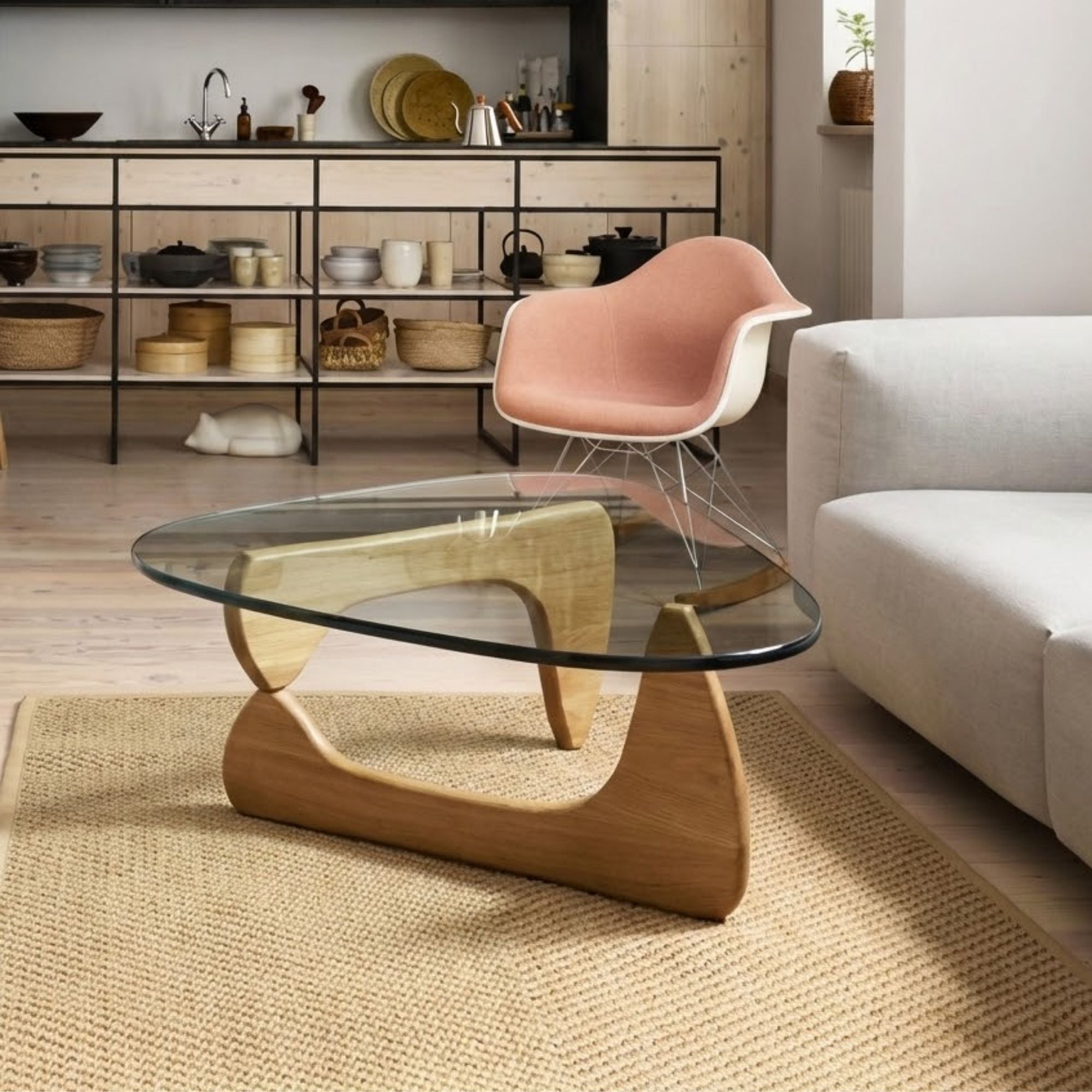Noguchi Glass Top Coffee Table | CastleUp Experience Centre Online Furniture