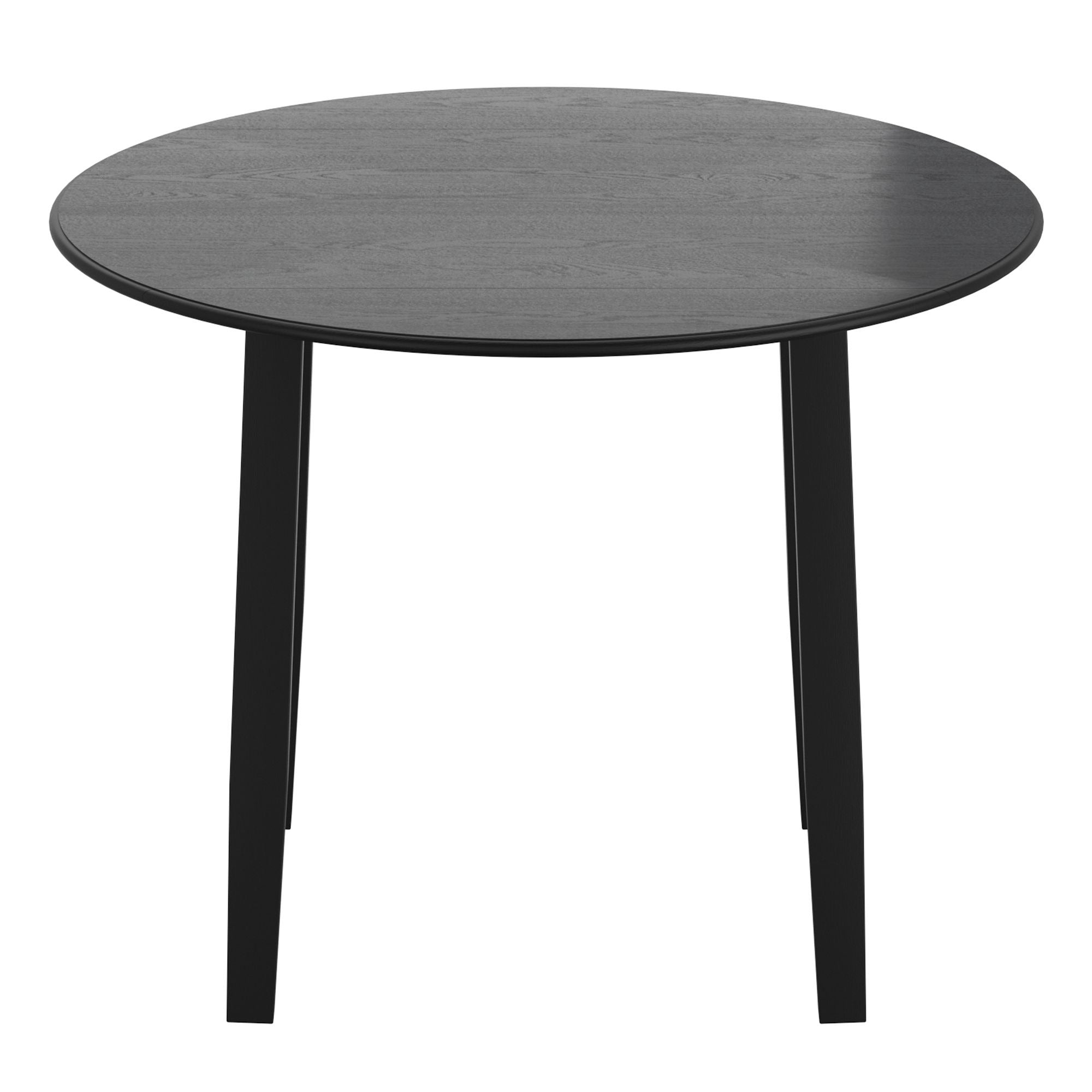 Conrad 42" Round Drop-Leaf Dining Table in Black