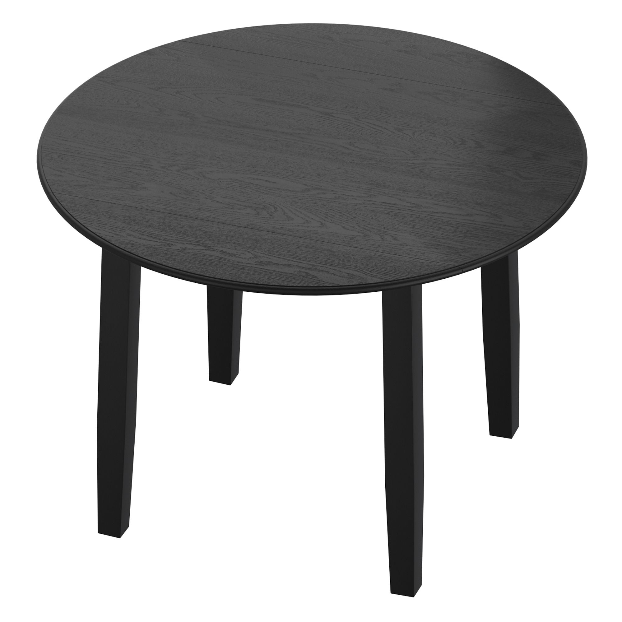 Conrad 42" Round Drop-Leaf Dining Table in Black