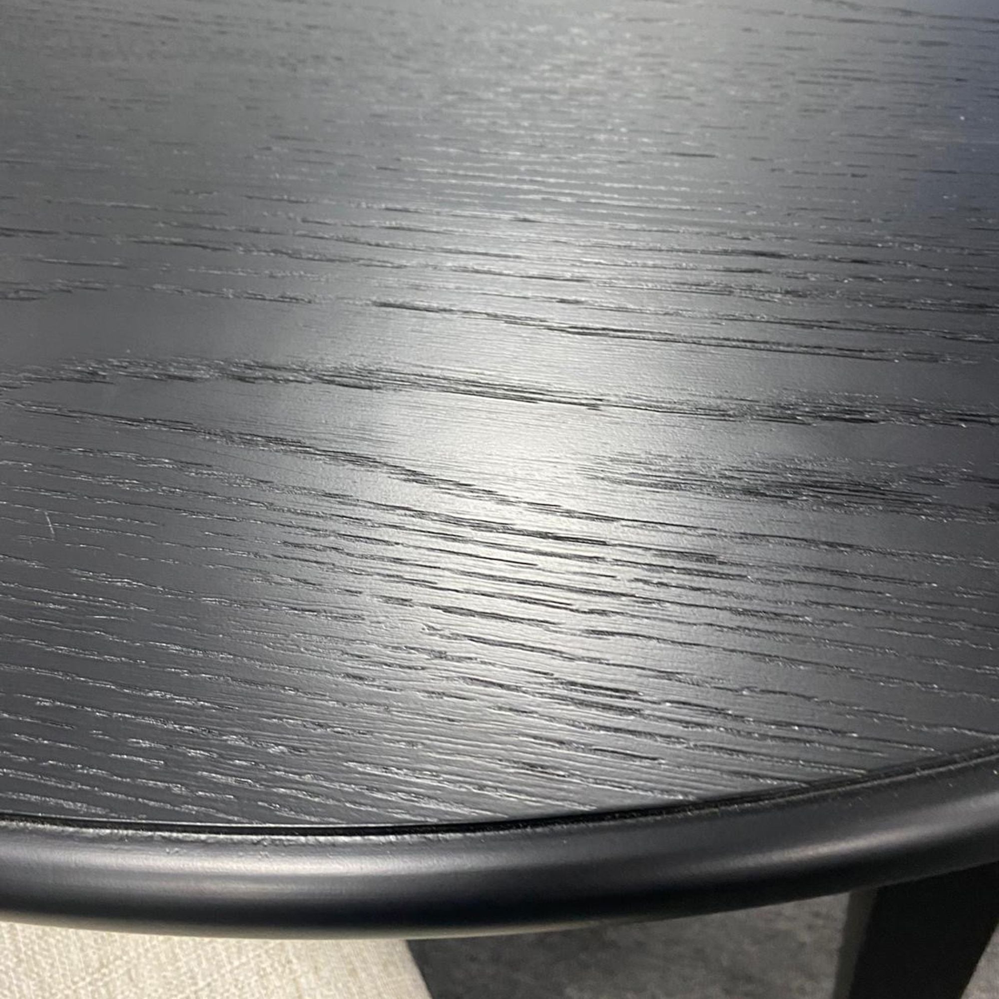 Conrad 42" Round Drop-Leaf Dining Table in Black