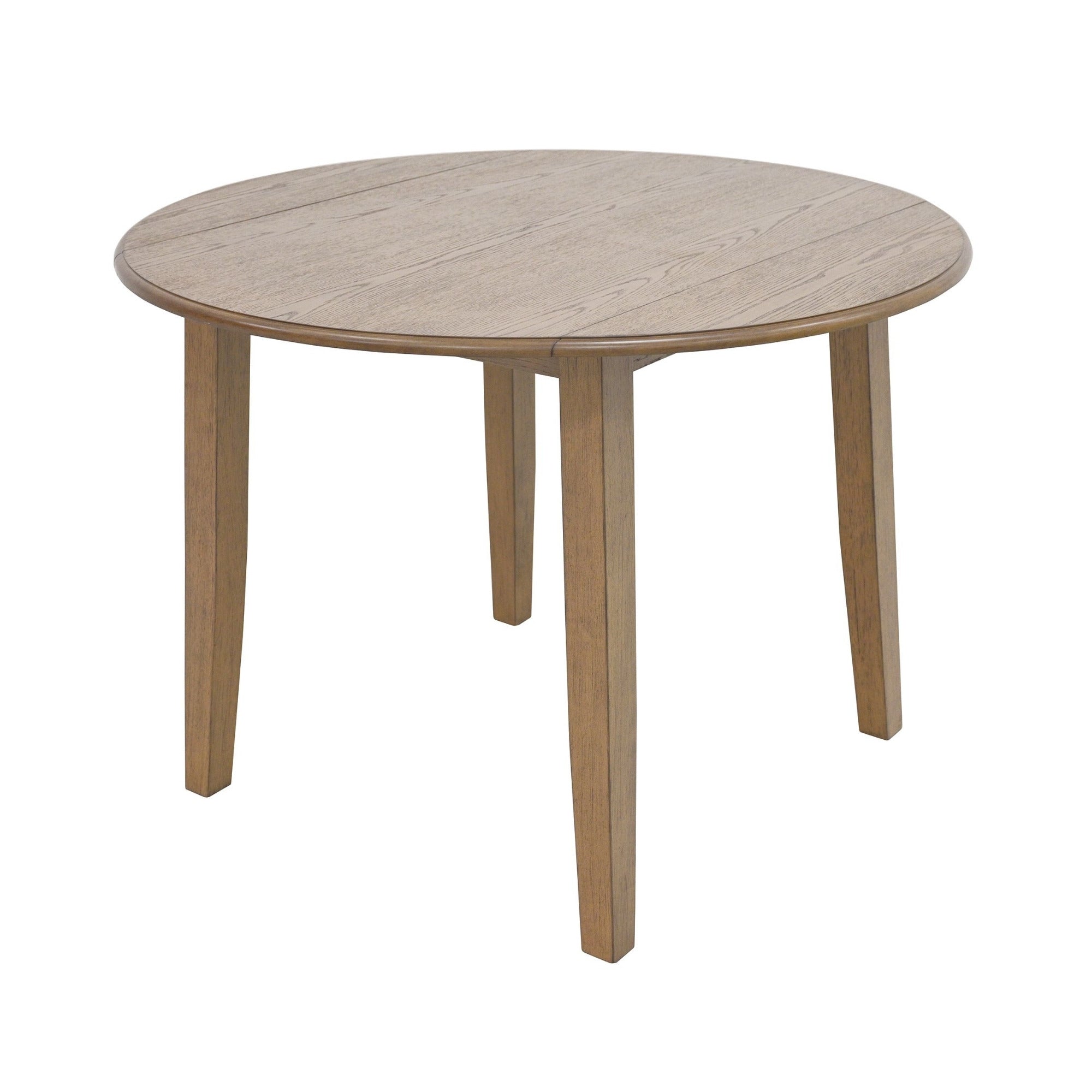 Conrad 42" Round Drop-Leaf Dining Table in Walnut