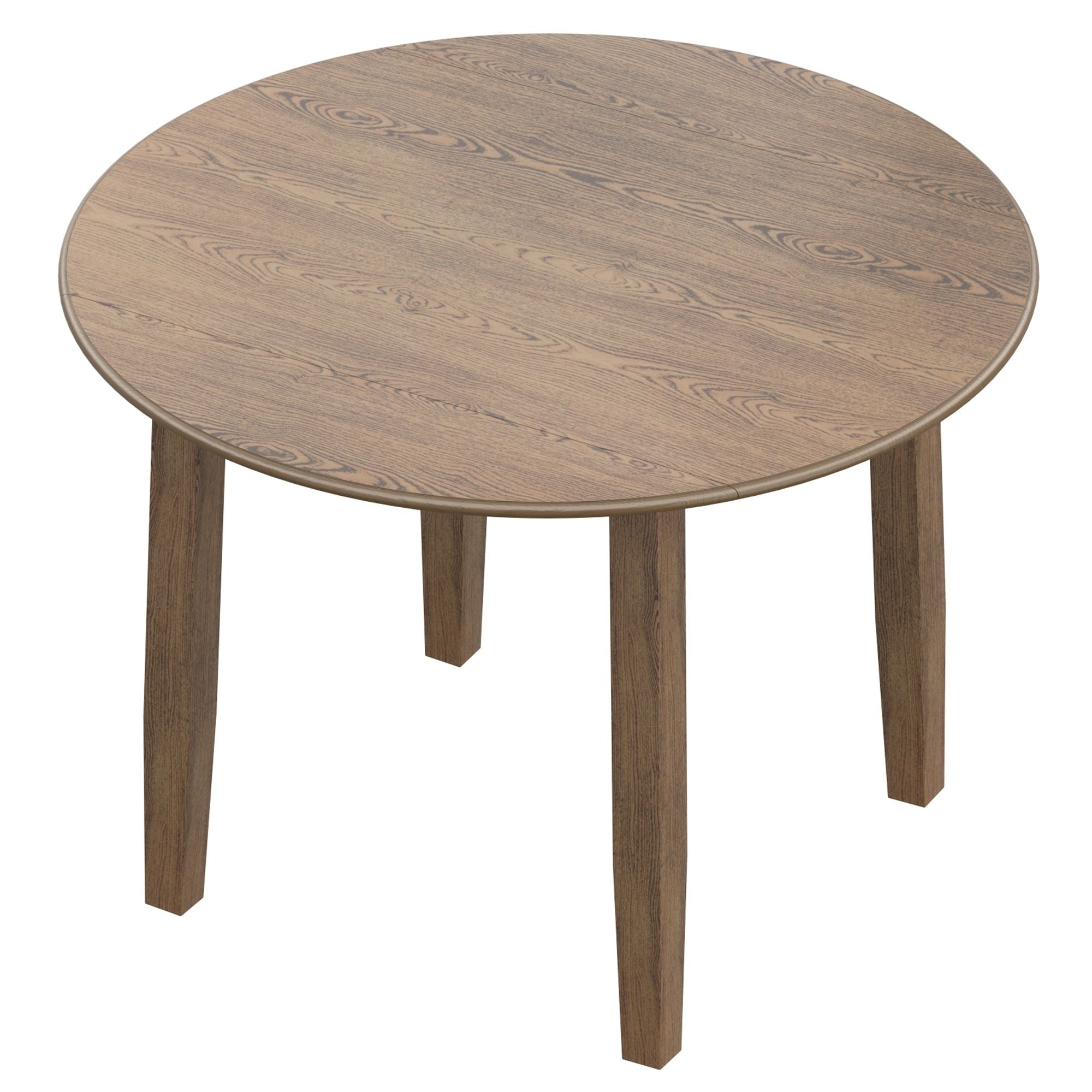 Conrad 42" Round Drop-Leaf Dining Table in Walnut
