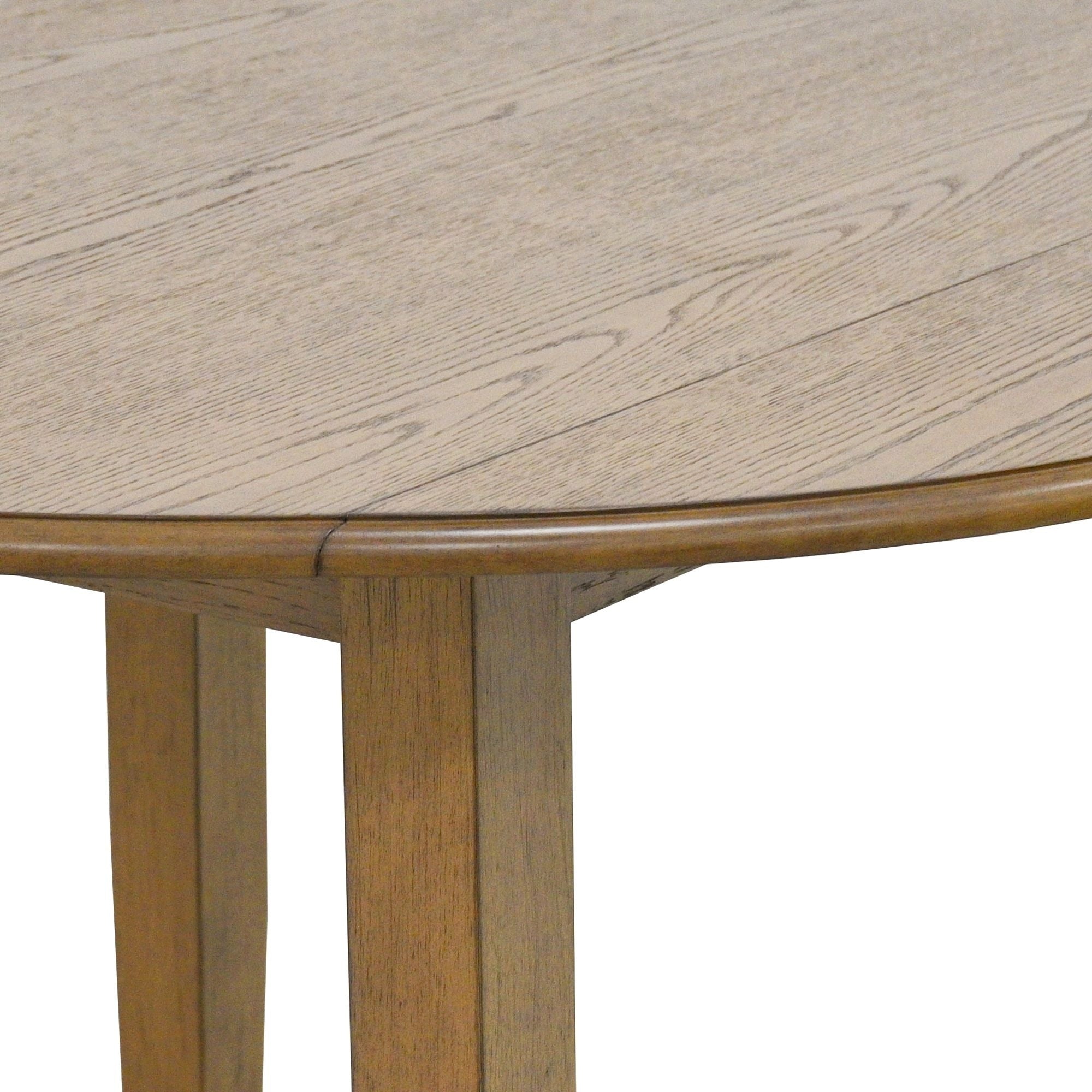 Conrad 42" Round Drop-Leaf Dining Table in Walnut