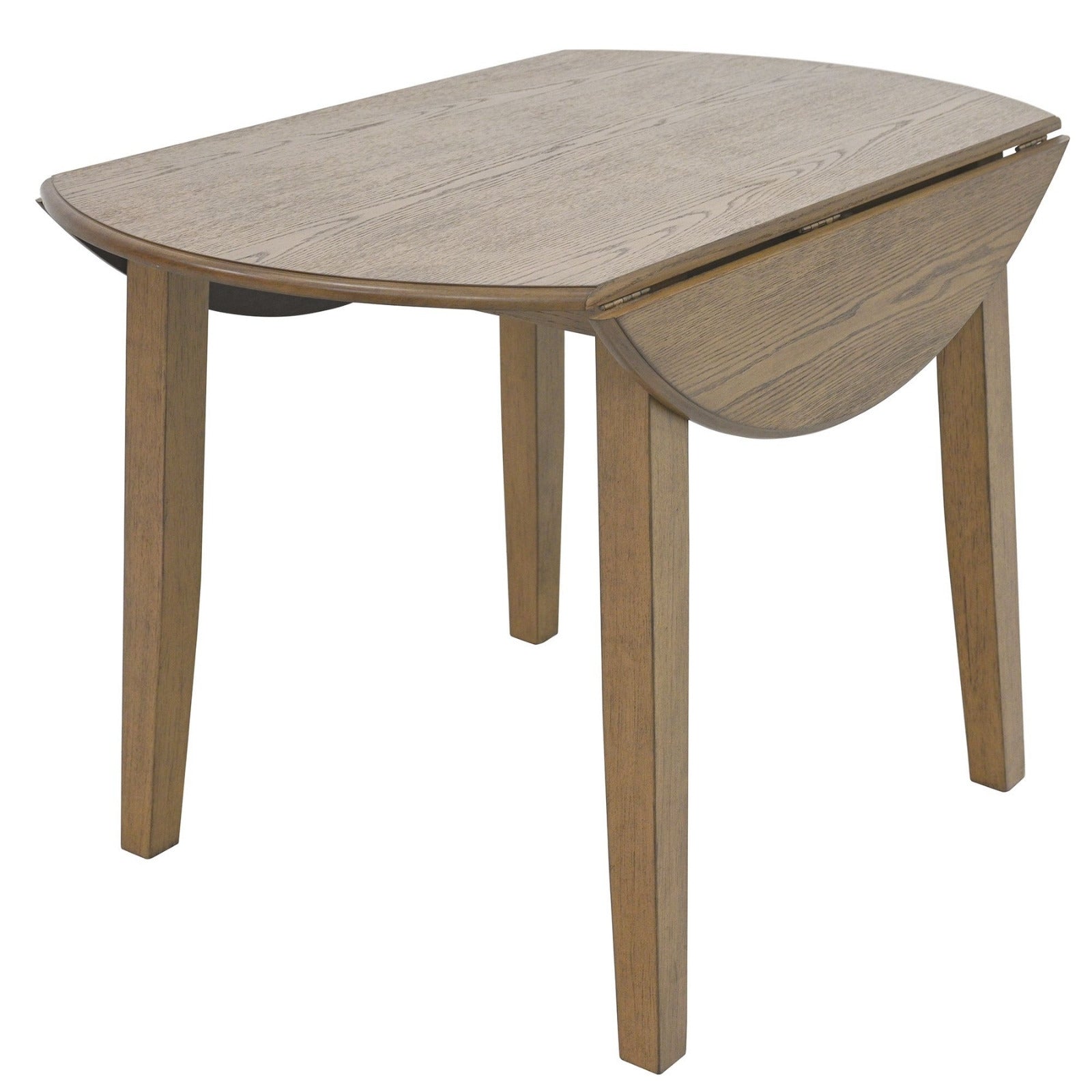 Conrad 42" Round Drop-Leaf Dining Table in Walnut