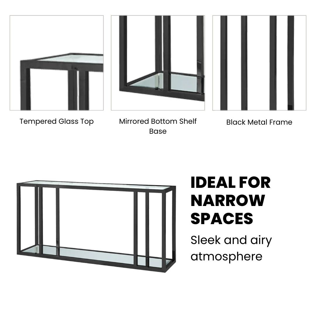 Fabian Black Console Table.