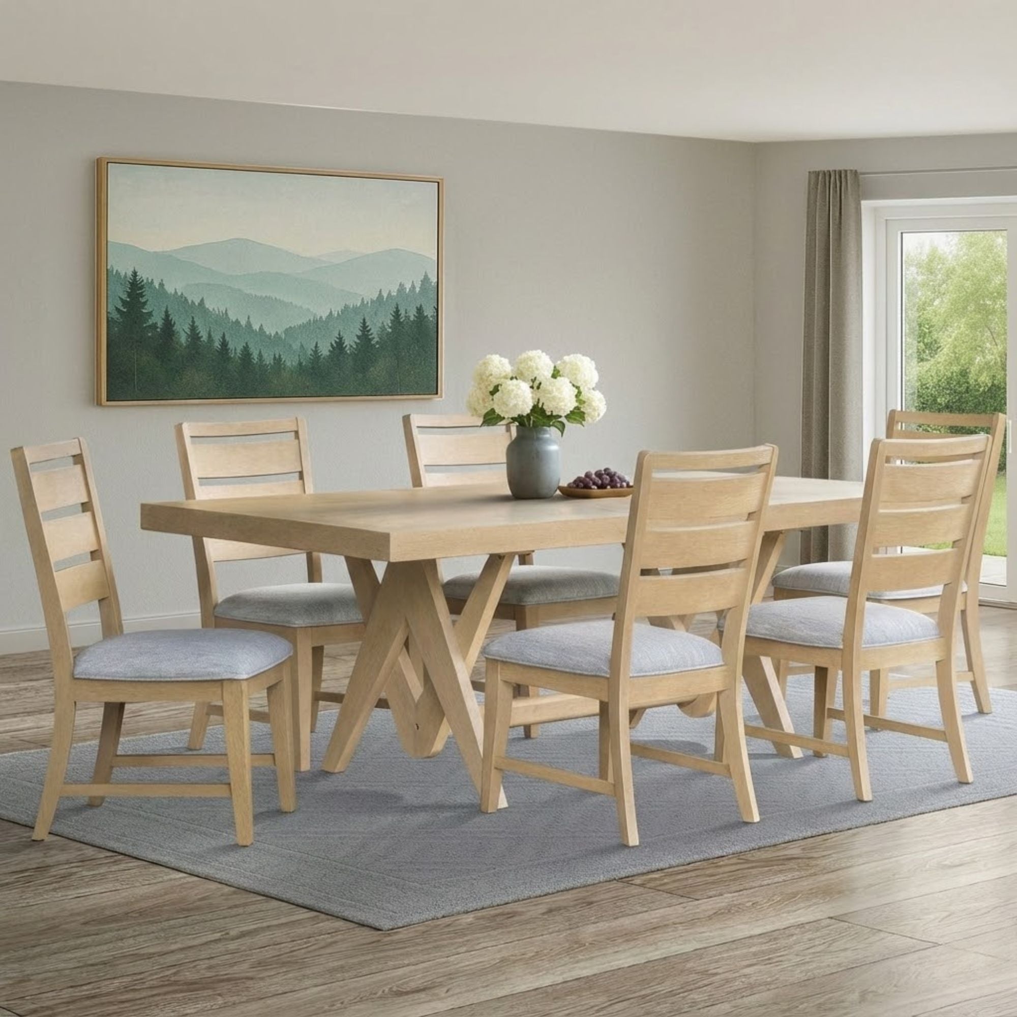 Cosima 7-Piece Dining Set in Natural