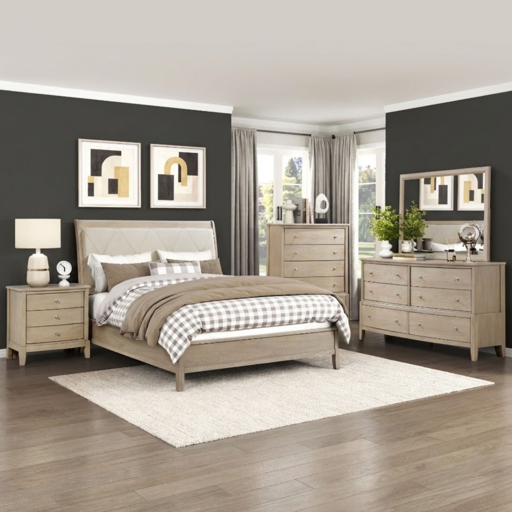 Cotterill Collection Bedroom Set in Beige | CastleUp Experience Centre Online Furniture