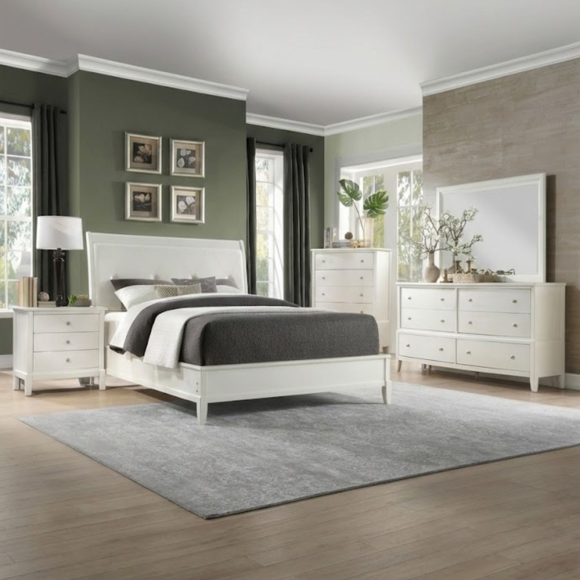 Cotterill Collection Bedroom Set in White | CastleUp Experience Centre Online Furniture
