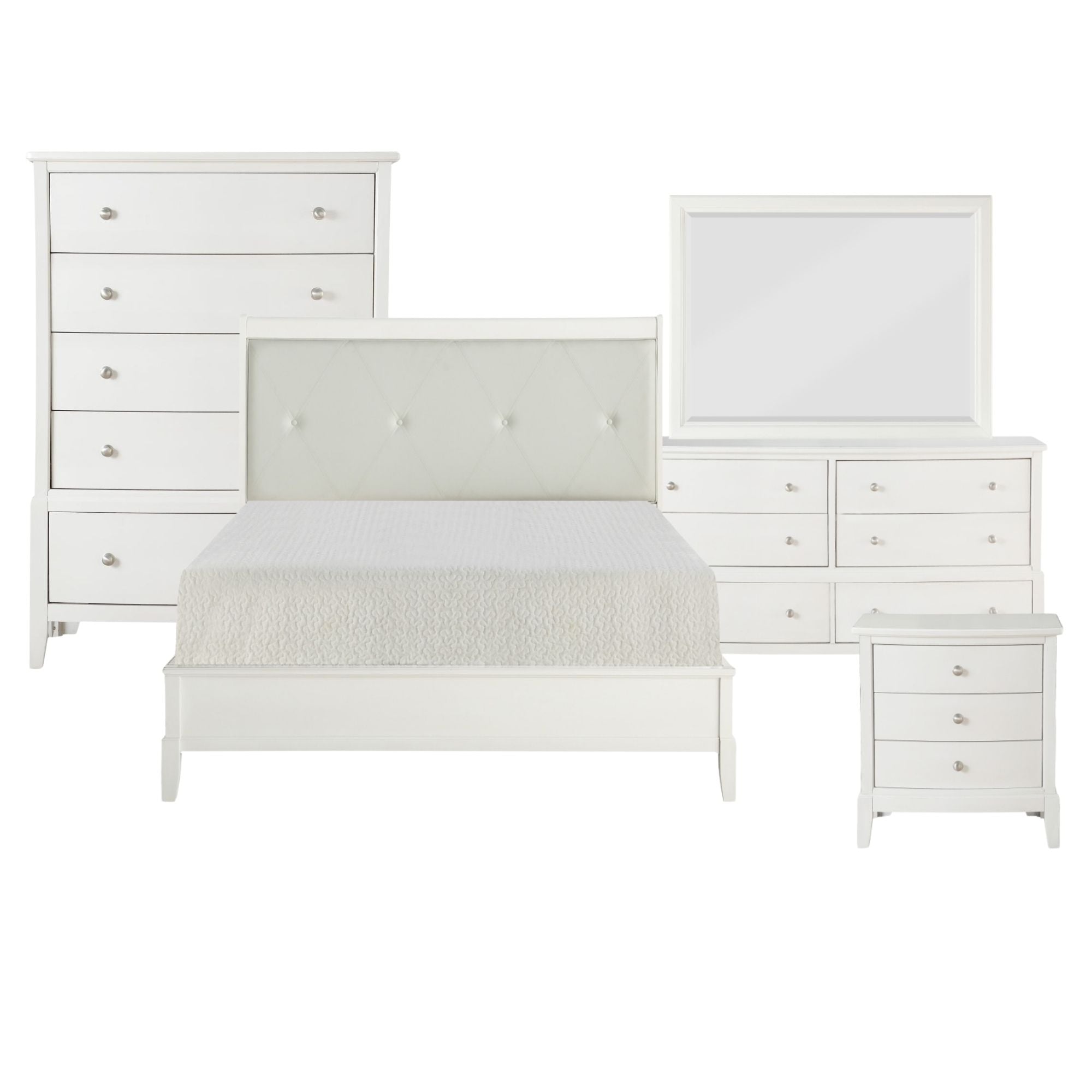 Cotterill Collection Bedroom Set in White | CastleUp Experience Centre Online Furniture