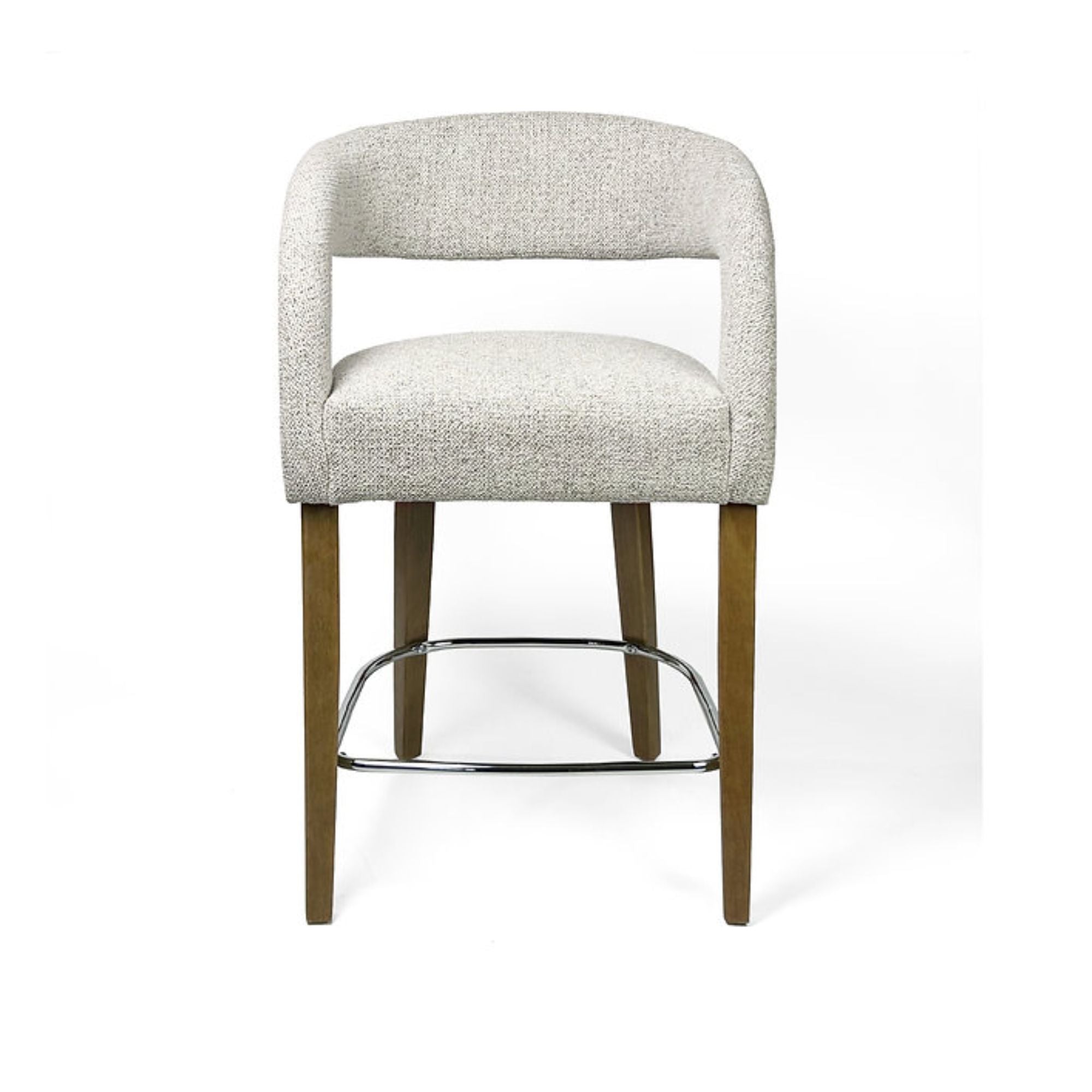 Elite Living Crestwood counter stool with wooden legs and upholstered seat, modern design for kitchen or bar area.