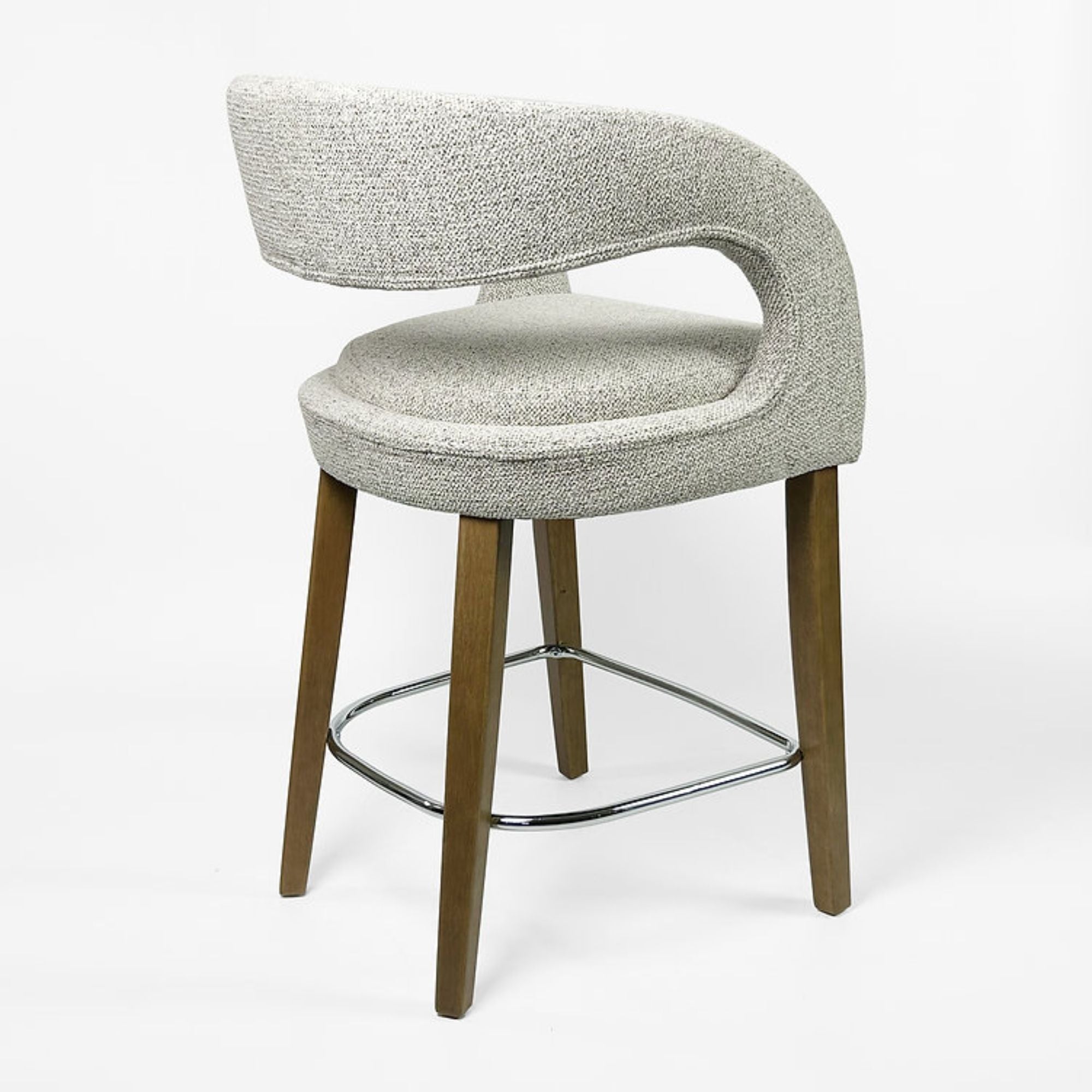 Elite Living Crestwood counter stool with wooden legs and upholstered seat, ideal for kitchen or bar area.