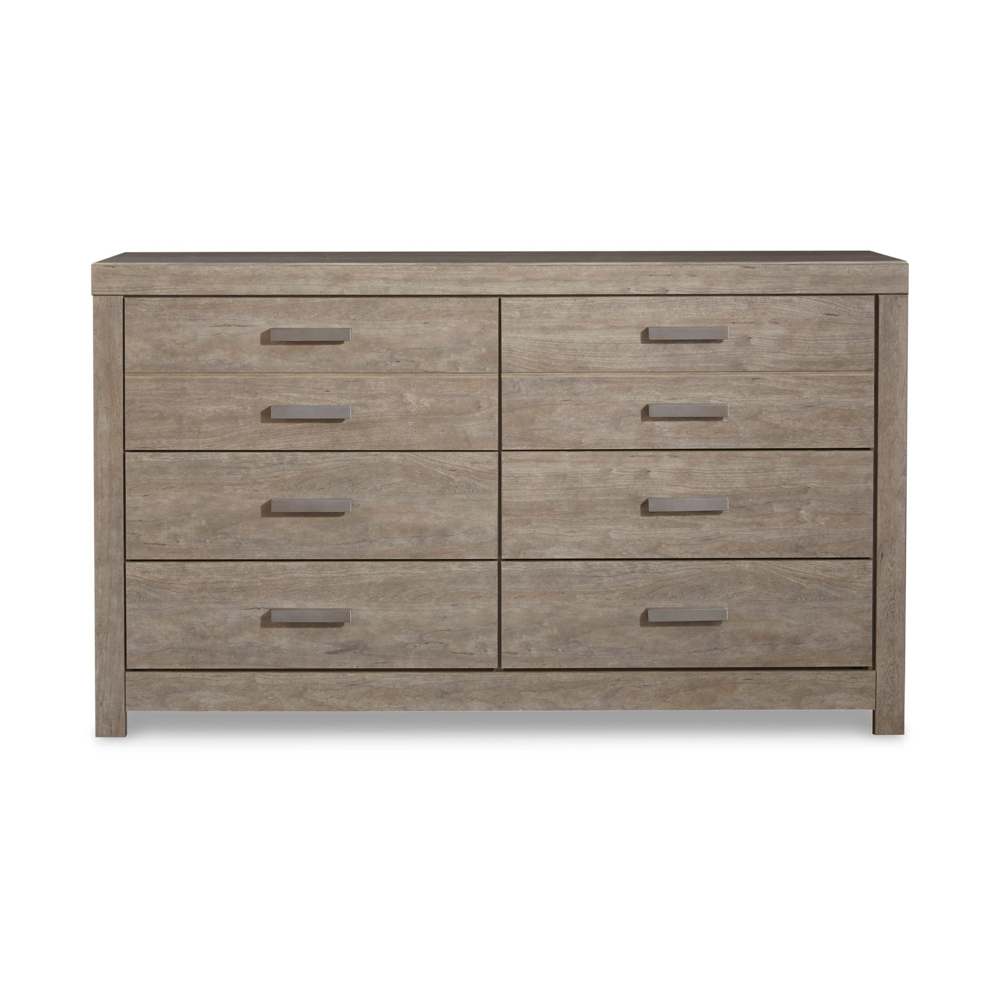 Grey Culverbach bedroom set by Signature Ashley, featuring a bed, nightstands, and matching dresser in a modern style.