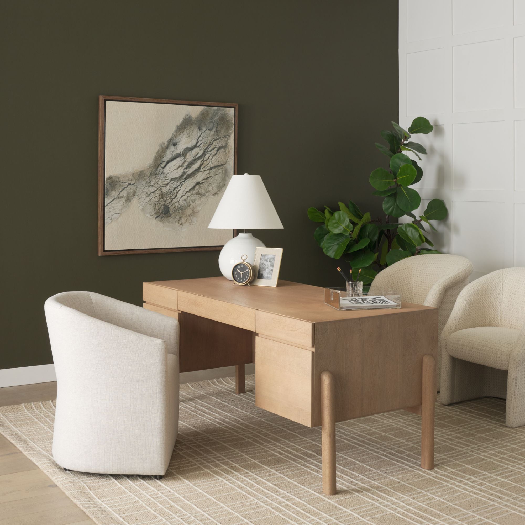 Mercana Curtis Handmade Dining Armchair in Cream | CastleUp Experience Centre Online Furniture