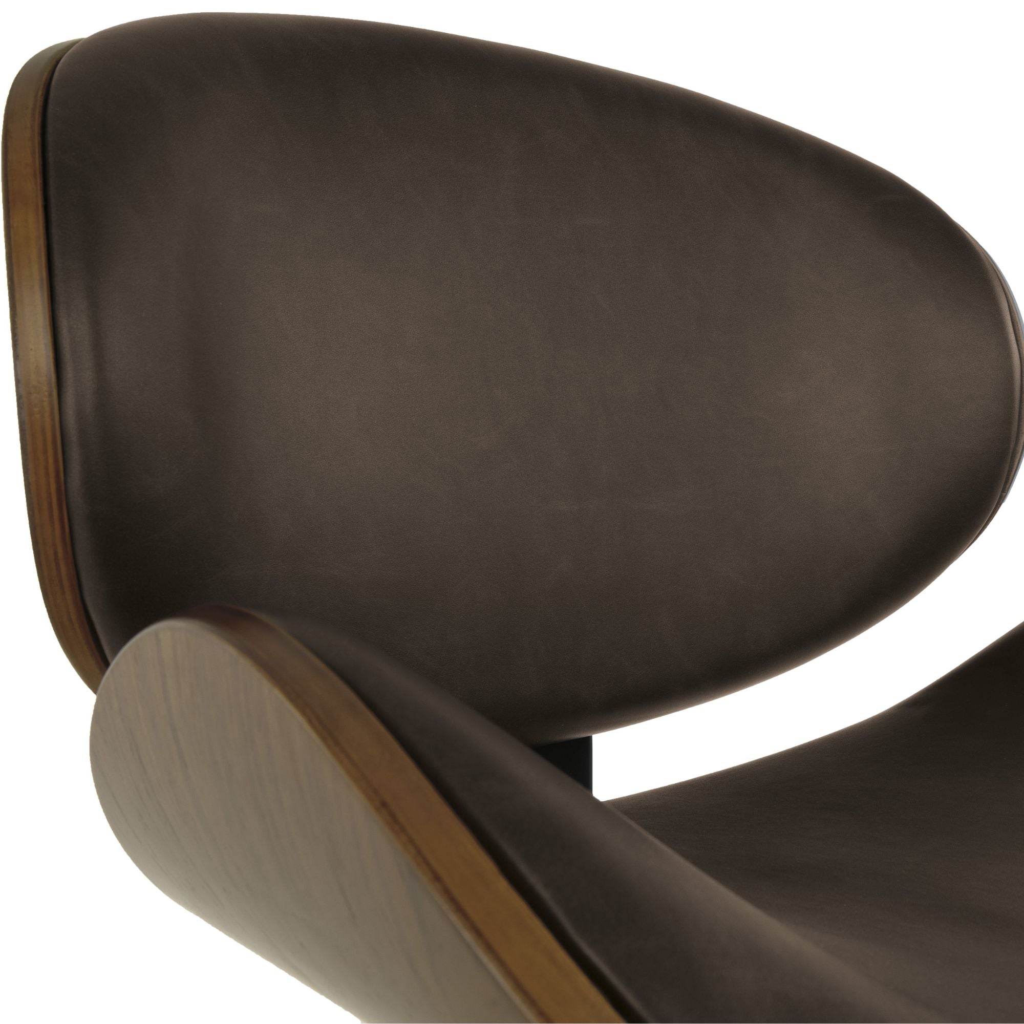 Brown Bellatier tall curved UPH swivel bar stool by Signature Ashley featuring a sleek design and sturdy construction.
