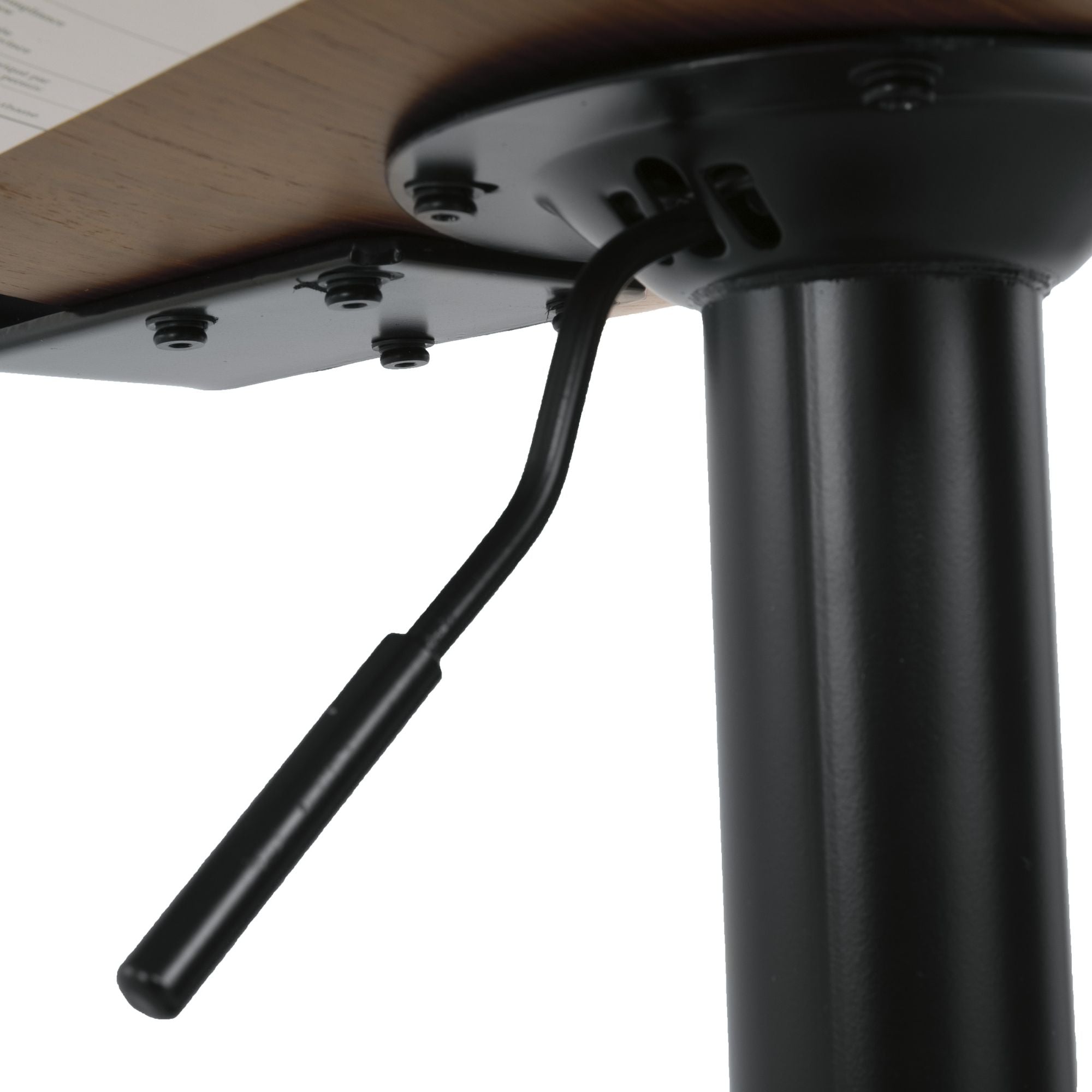 Brown Bellatier tall curved UPH swivel bar stool by Signature Ashley, showcasing a sleek design and sturdy wooden base.