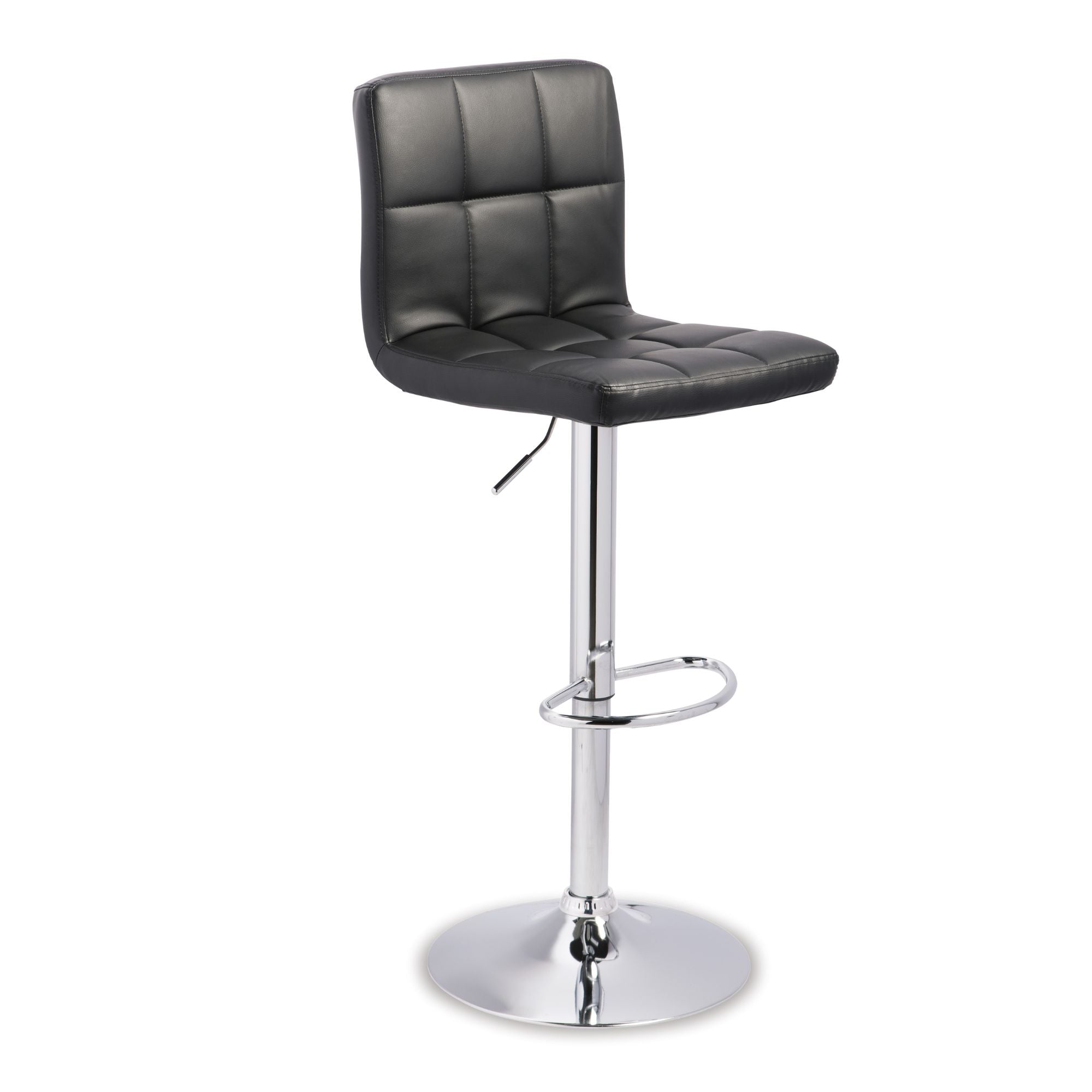 Black Bellatier Tall UPH Swivel Bar Stool by Signature Ashley, featuring a modern design with a padded seat and sleek metal base.