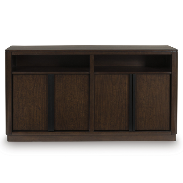 Brown Dilenno dining room server by Signature Ashley featuring storage drawers and elegant wood finish.