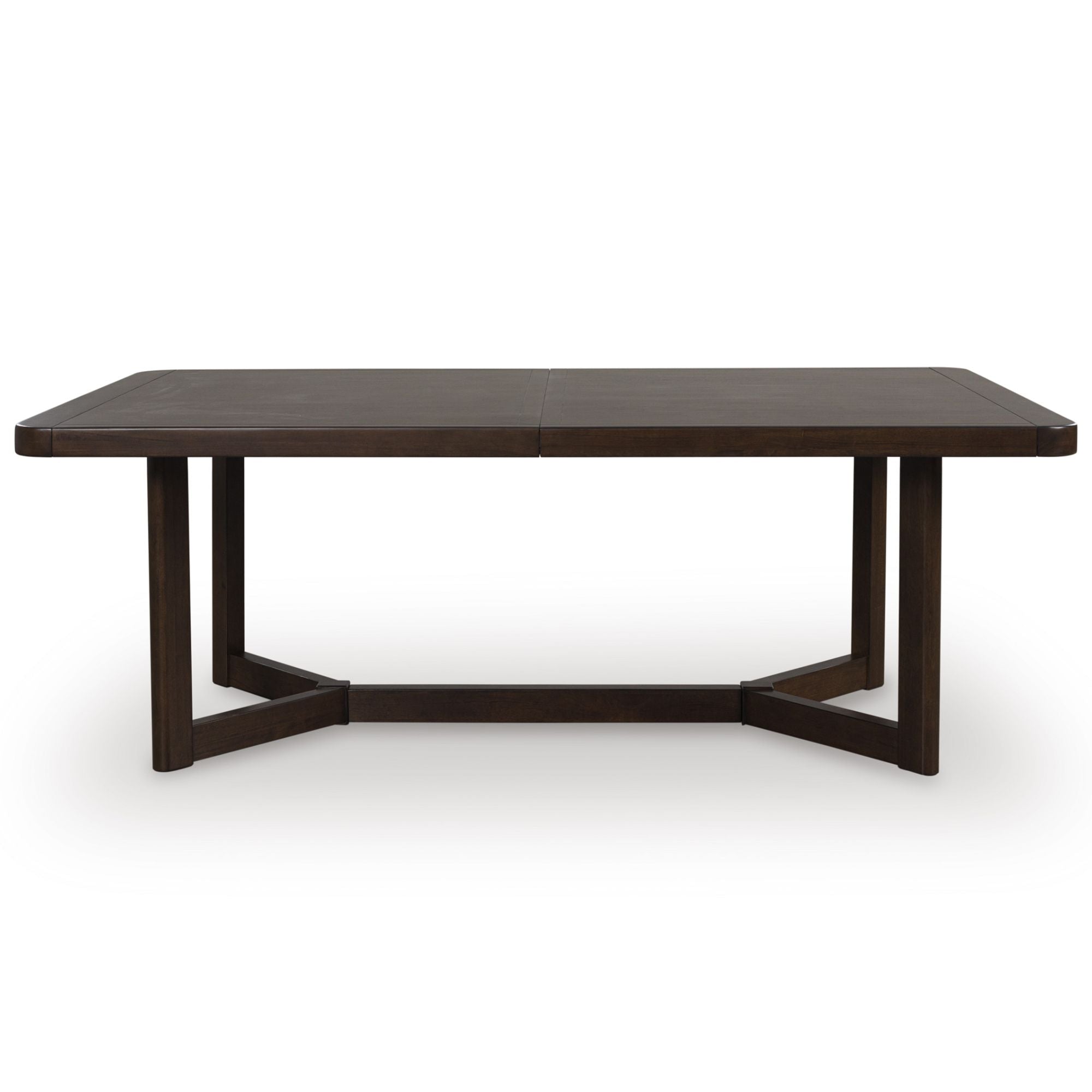 Brown Dilenno EXT dining room table set by Signature Ashley with matching chairs, showcasing a modern and elegant design.