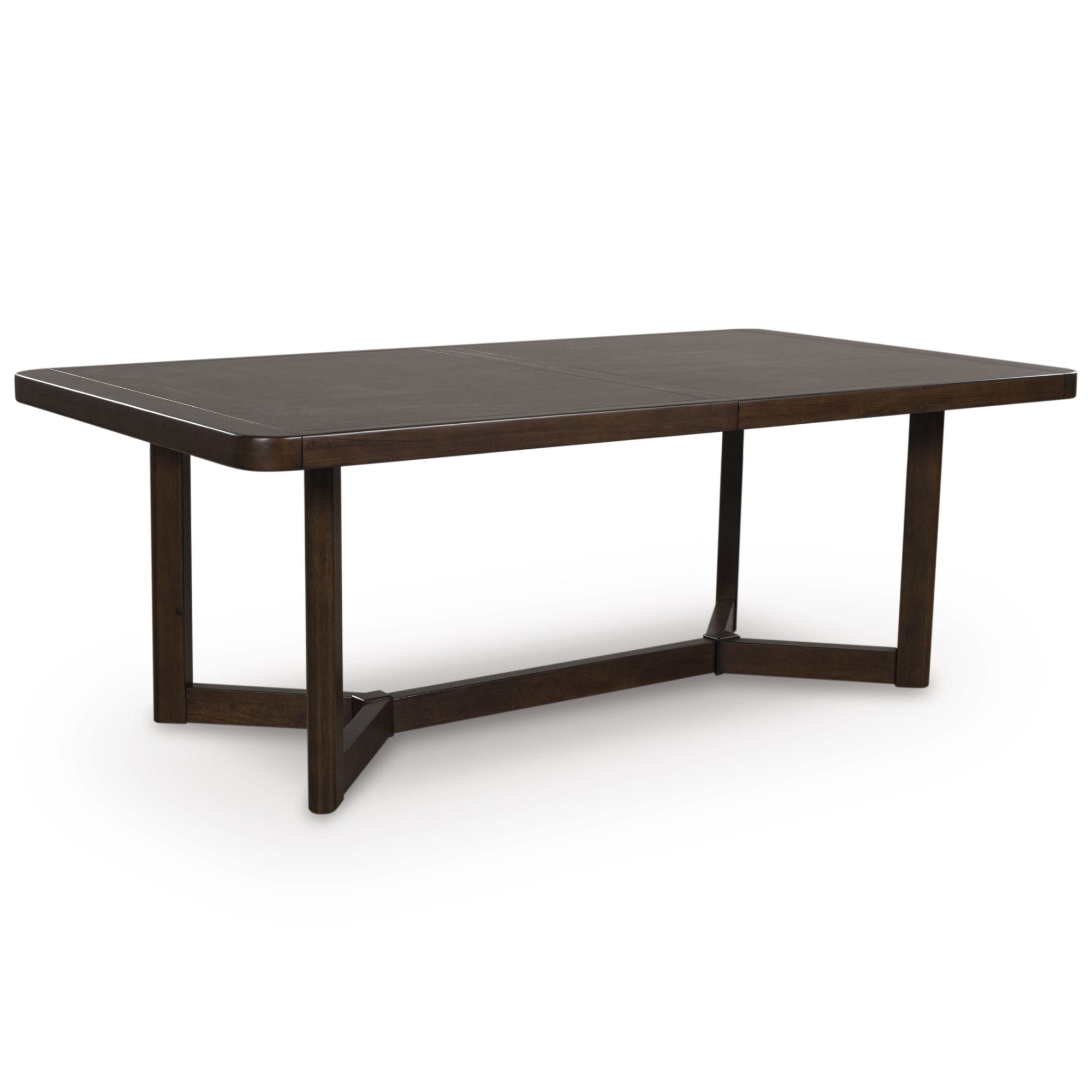 Brown Dilenno EXT dining room table set from Signature Ashley with matching chairs, perfect for family meals and gatherings.